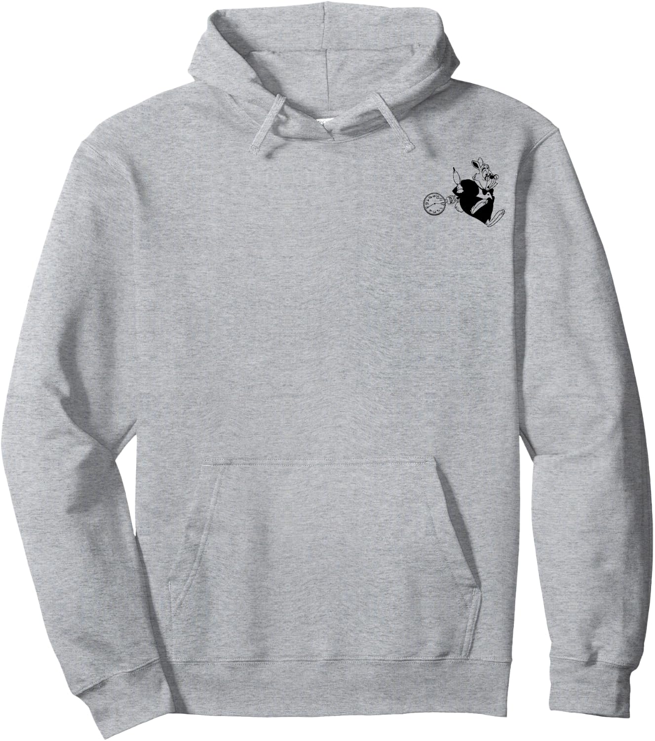 Disney Alice In Wonderland The White Rabbit Left Chest Hoodie - Hoodie | Ash