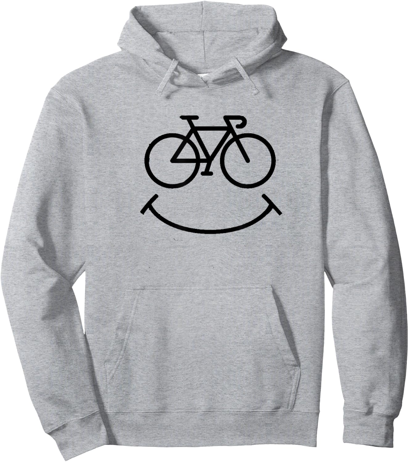 Funny Bicycle Smile for Cycling Fans Road Bike Hoodie - Hoodie | Ash