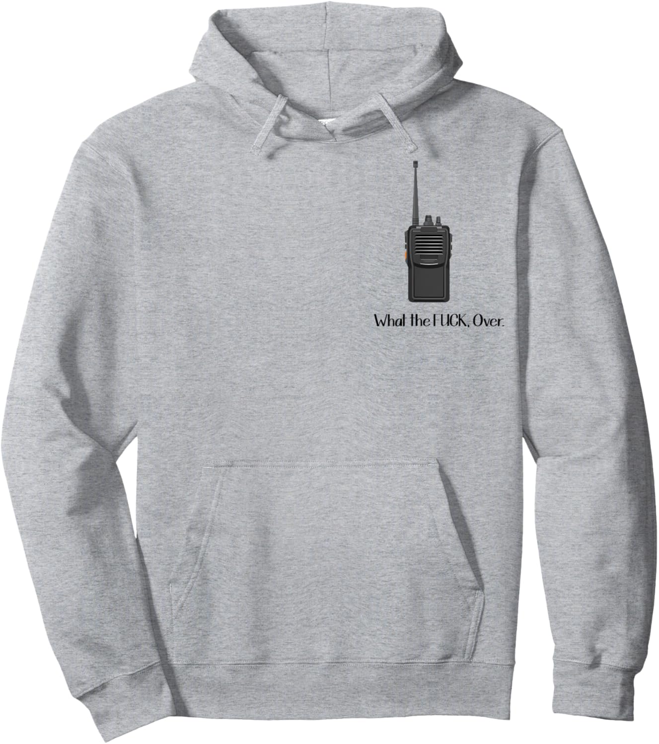 What The Fuck Over Walkie Talkie Icon Hoodie - Hoodie | Ash