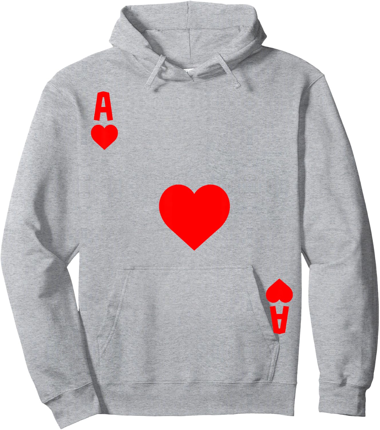 Ace of Hearts Cards Deck Halloween Costume Hoodie - Hoodie | Ash