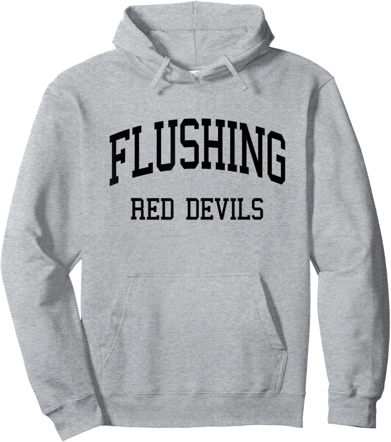 Flushing High School HS Flushing NY Retro Sports Hoodie - Hoodie | Ash