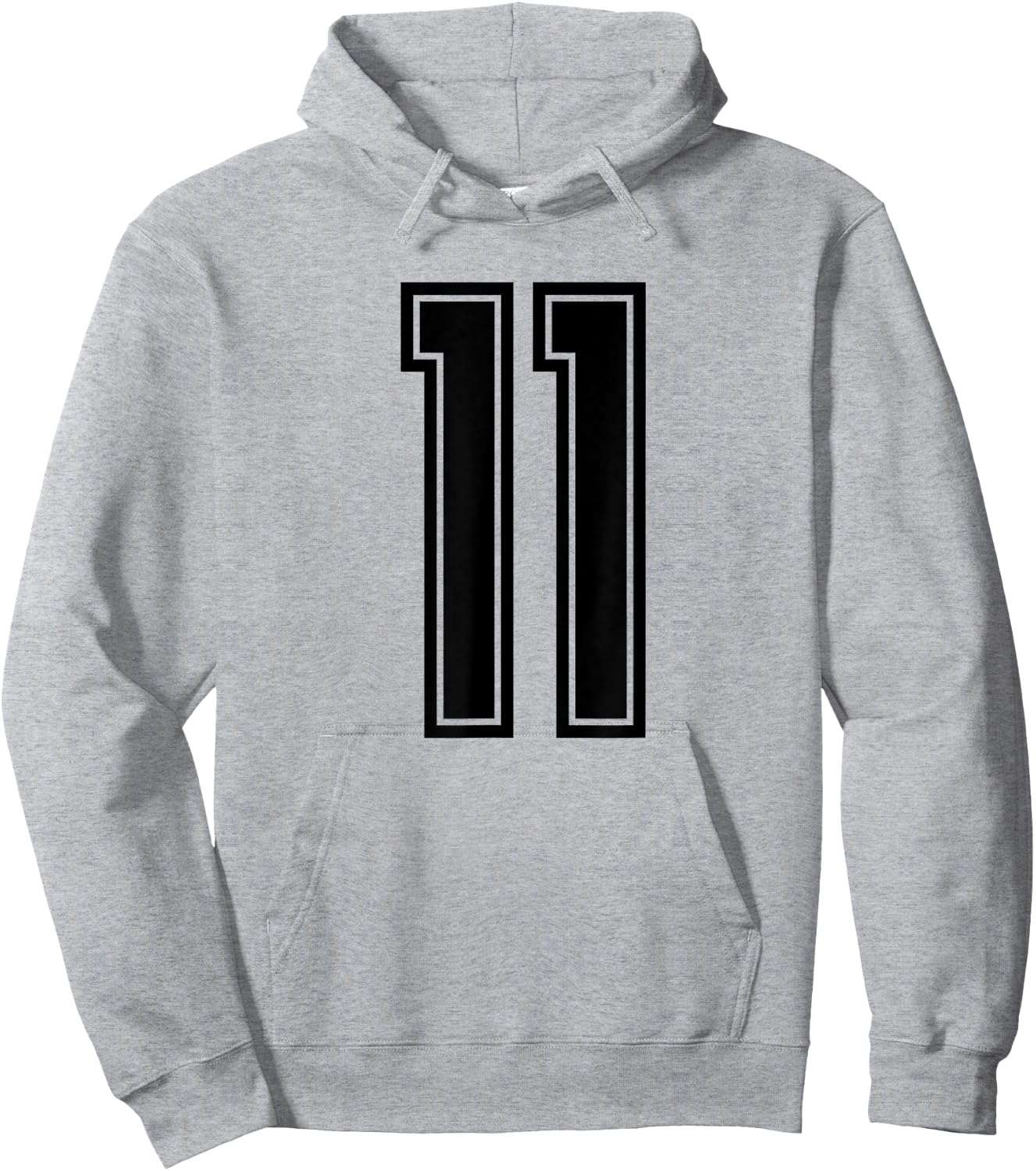 Number #11 Black Sport Varsity Number 11 Hoodie - Hoodie | Ash