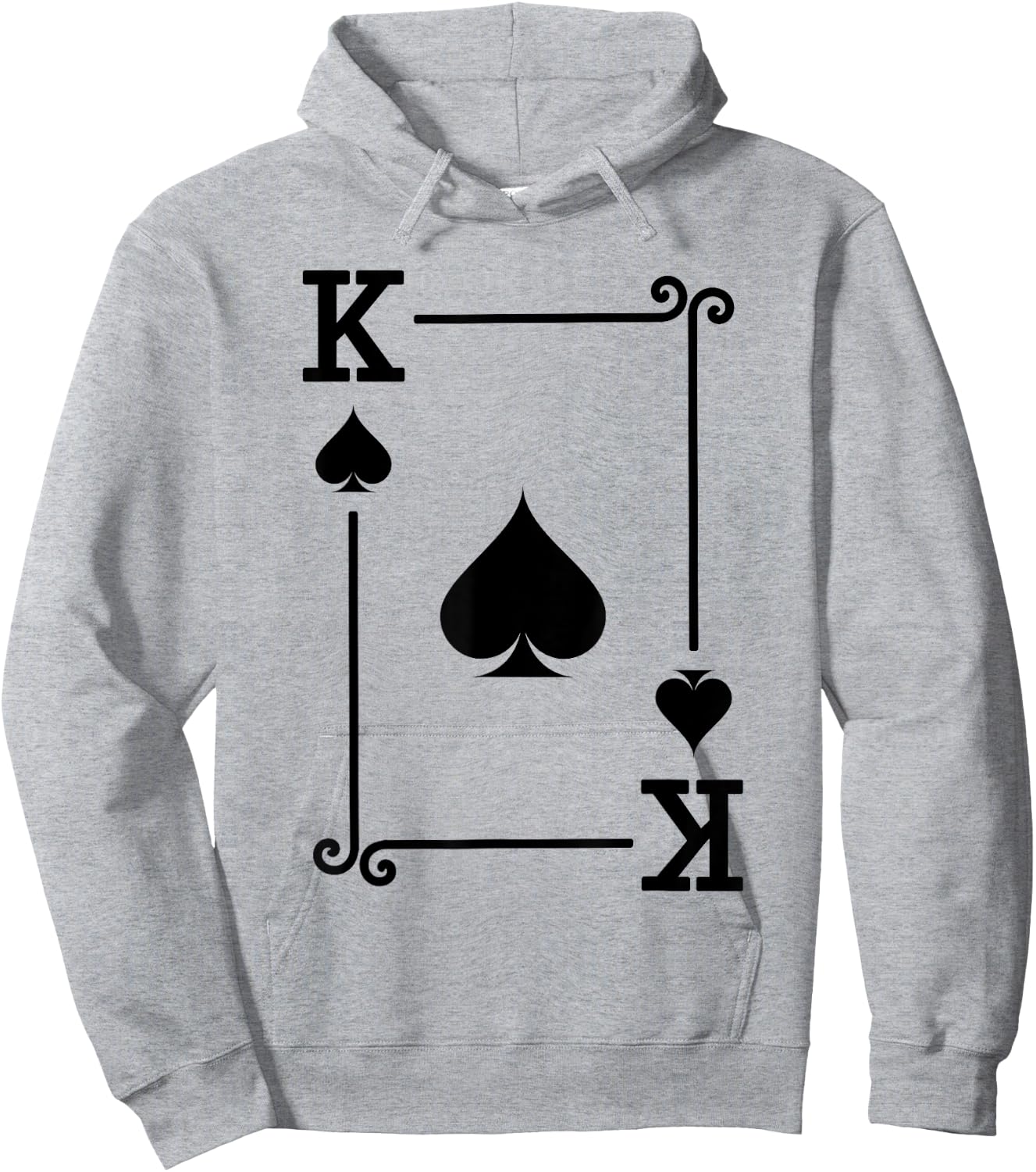 King Spades Card Costume - Playing Cards - King Spades Hoodie - Hoodie | Ash