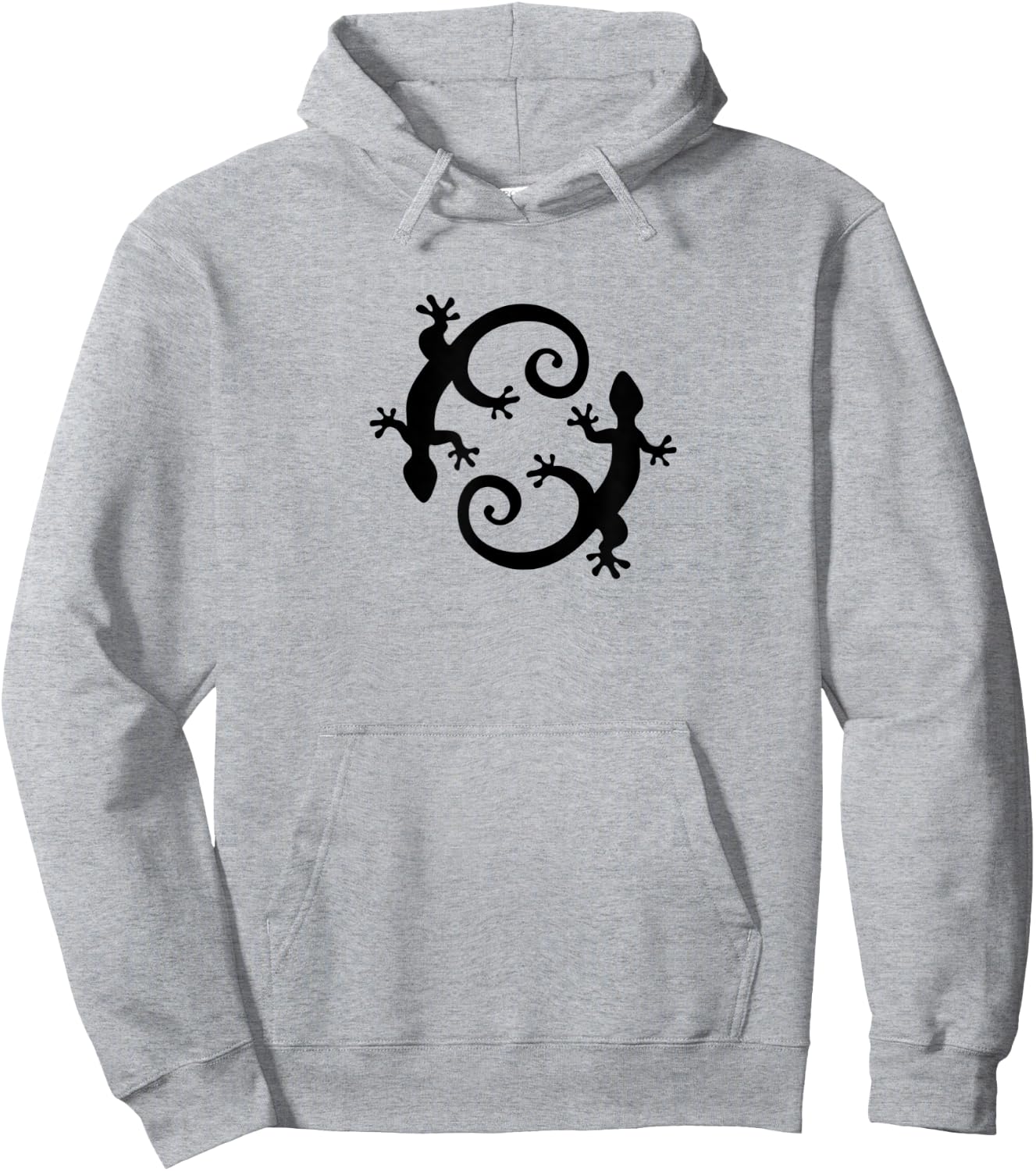 Gecko, lucky charm, lizard, salamander, reptile, animal Hoodie - Hoodie | Ash