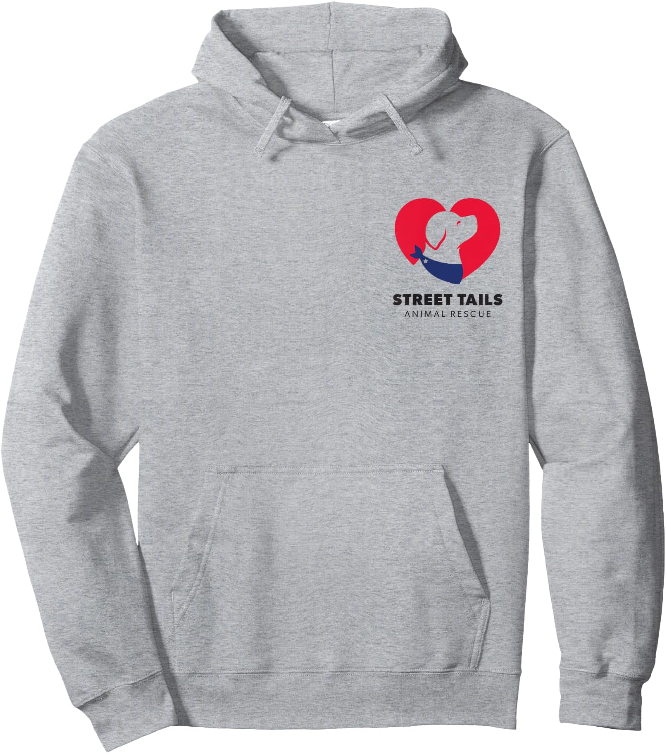 Street Tails Animal Rescue, PocketB Hoodie - Hoodie | Ash