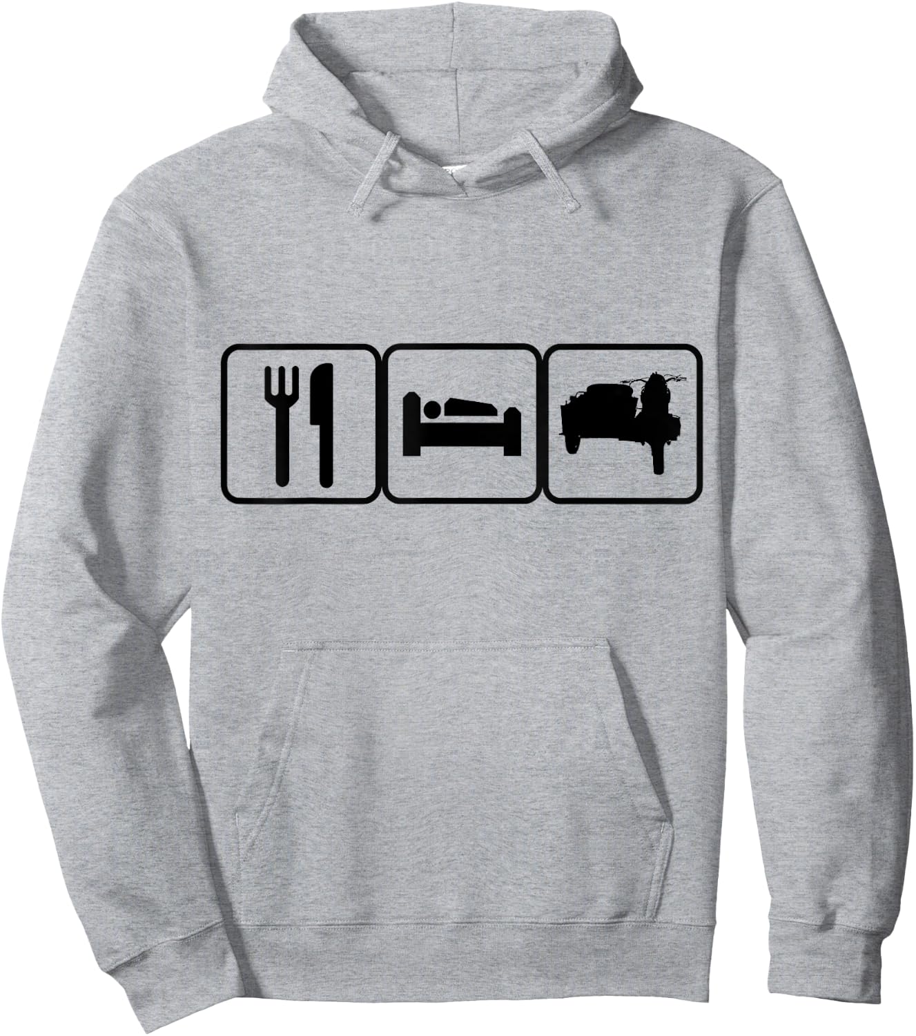 Eat. Sleep. Ride Ural. Repeat. Russian motorbike Hoodie - Hoodie | Ash