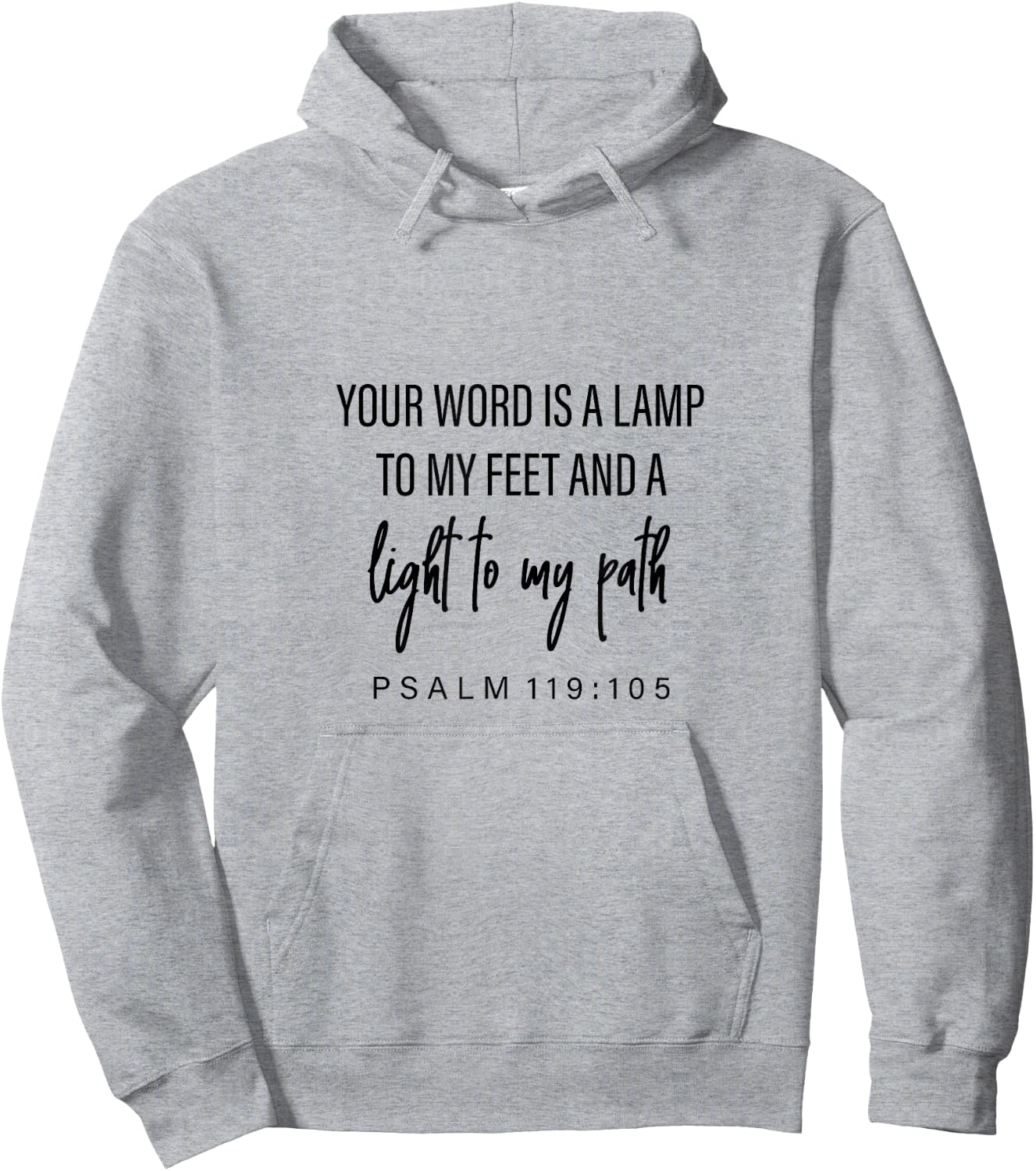 Psalm 119:105, Bible Verse, Gift & Men, Christian Hoodie - Hoodie | Ash