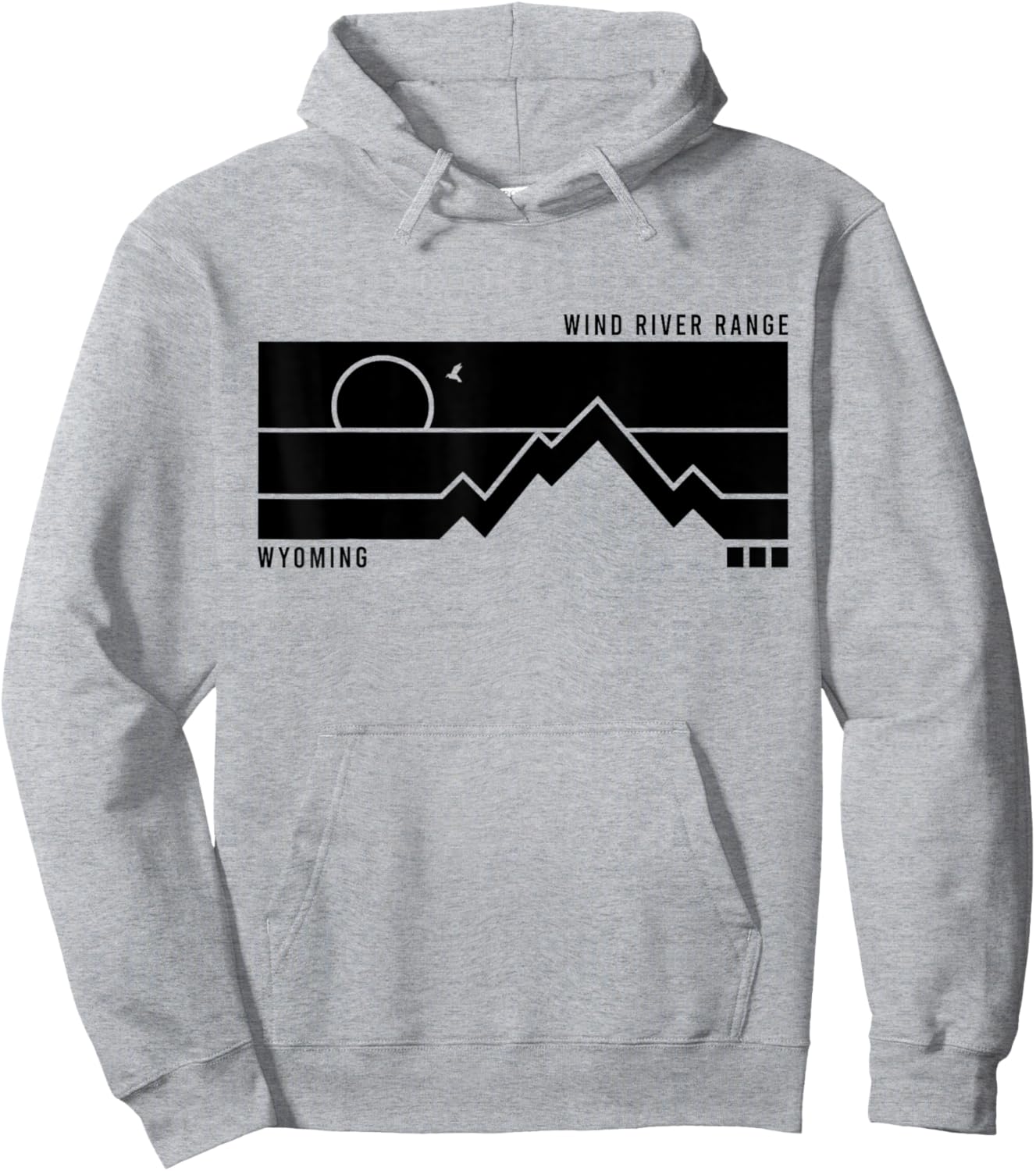 Vintage Wind River Range Wyoming Mountains Hiking Sunset Hoodie - Hoodie | Ash