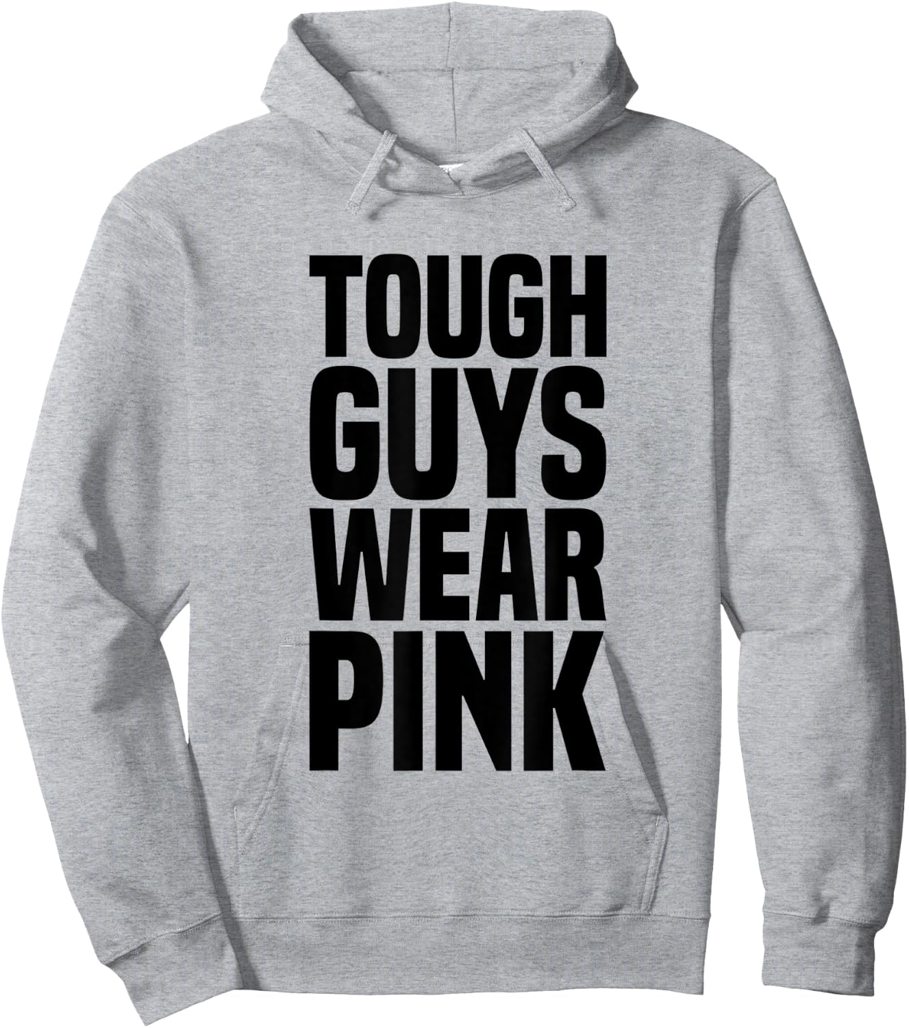 Tough Guys Wear Pink Breast Cancer Awareness Hoodie - Hoodie | Ash