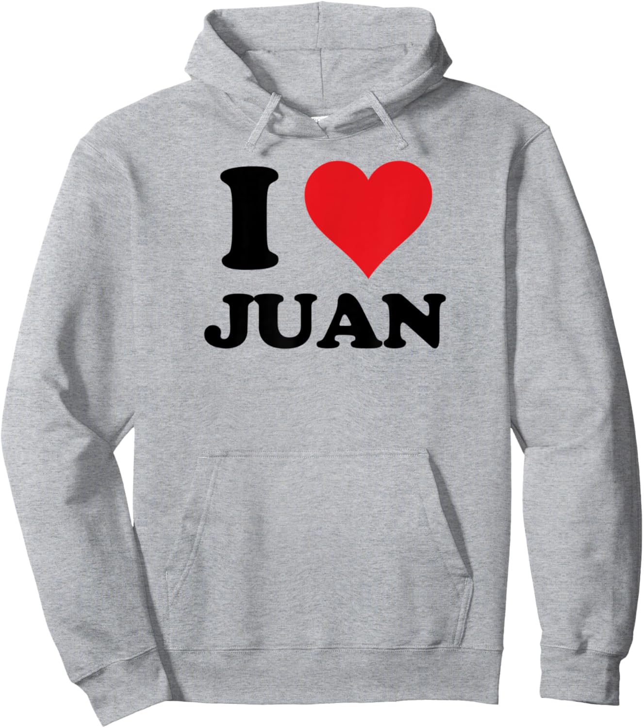 I Heart Juan First Name I Love Personalized Stuff Hoodie - Hoodie | Ash