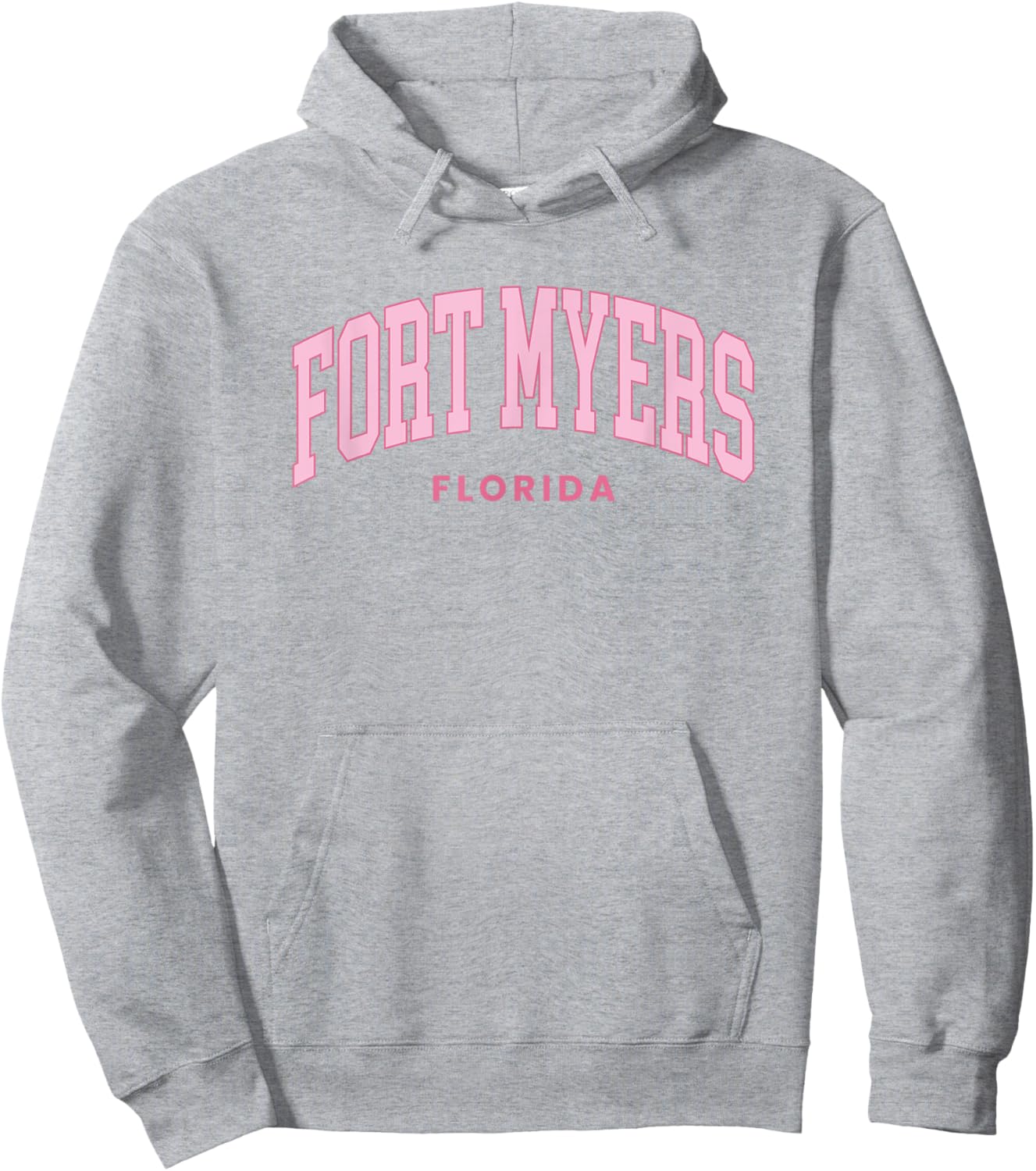 Fort Myers Florida Retro Preppy Throwback Girls Pink Hoodie - Hoodie | Ash
