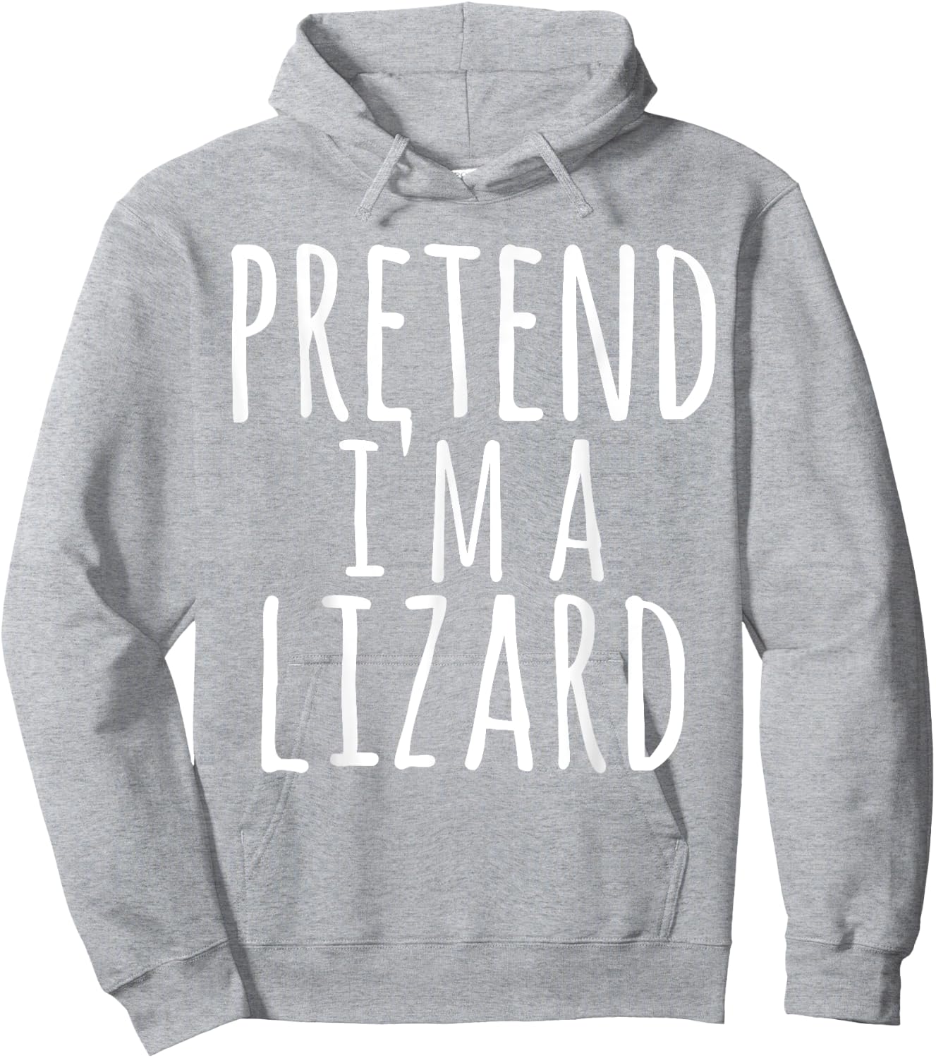 Funny Easy Lazy Halloween PRETEND I'M A LIZARD Costume Gift Hoodie - Hoodie | Ash