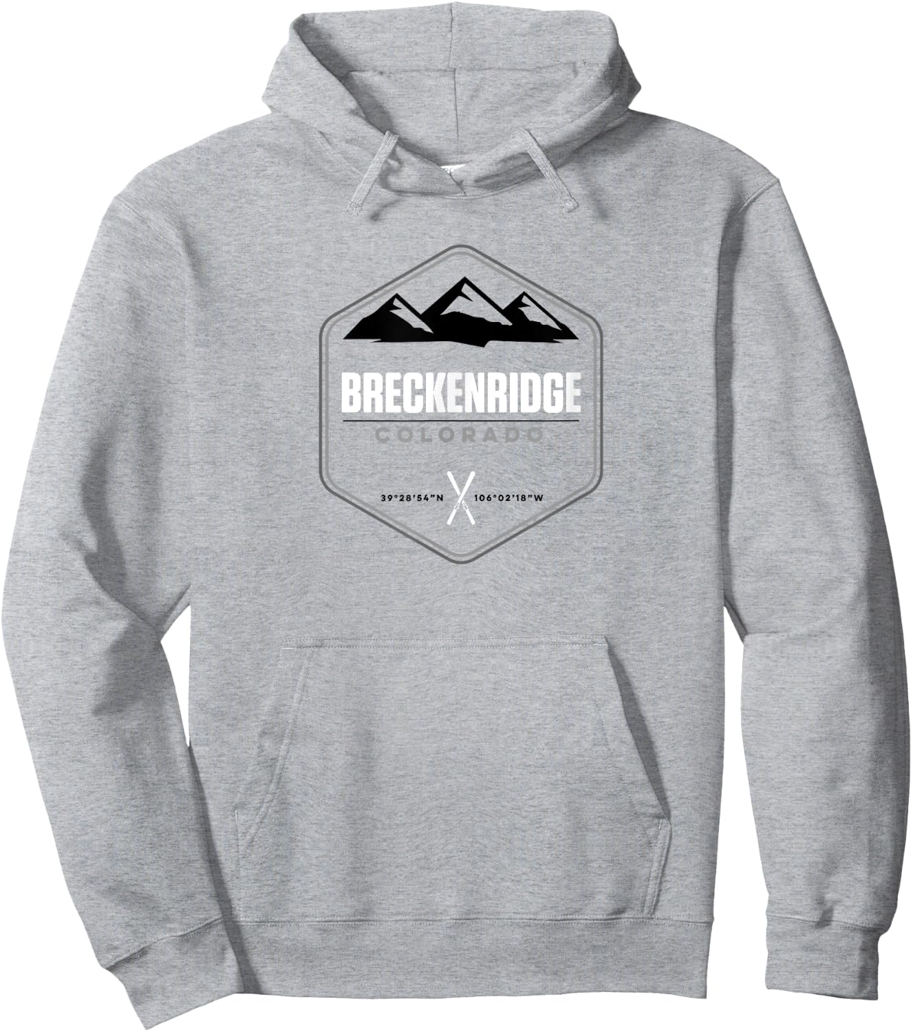 Breckenridge Colorado Skiing T Shirt Hoodie - Hoodie | Ash