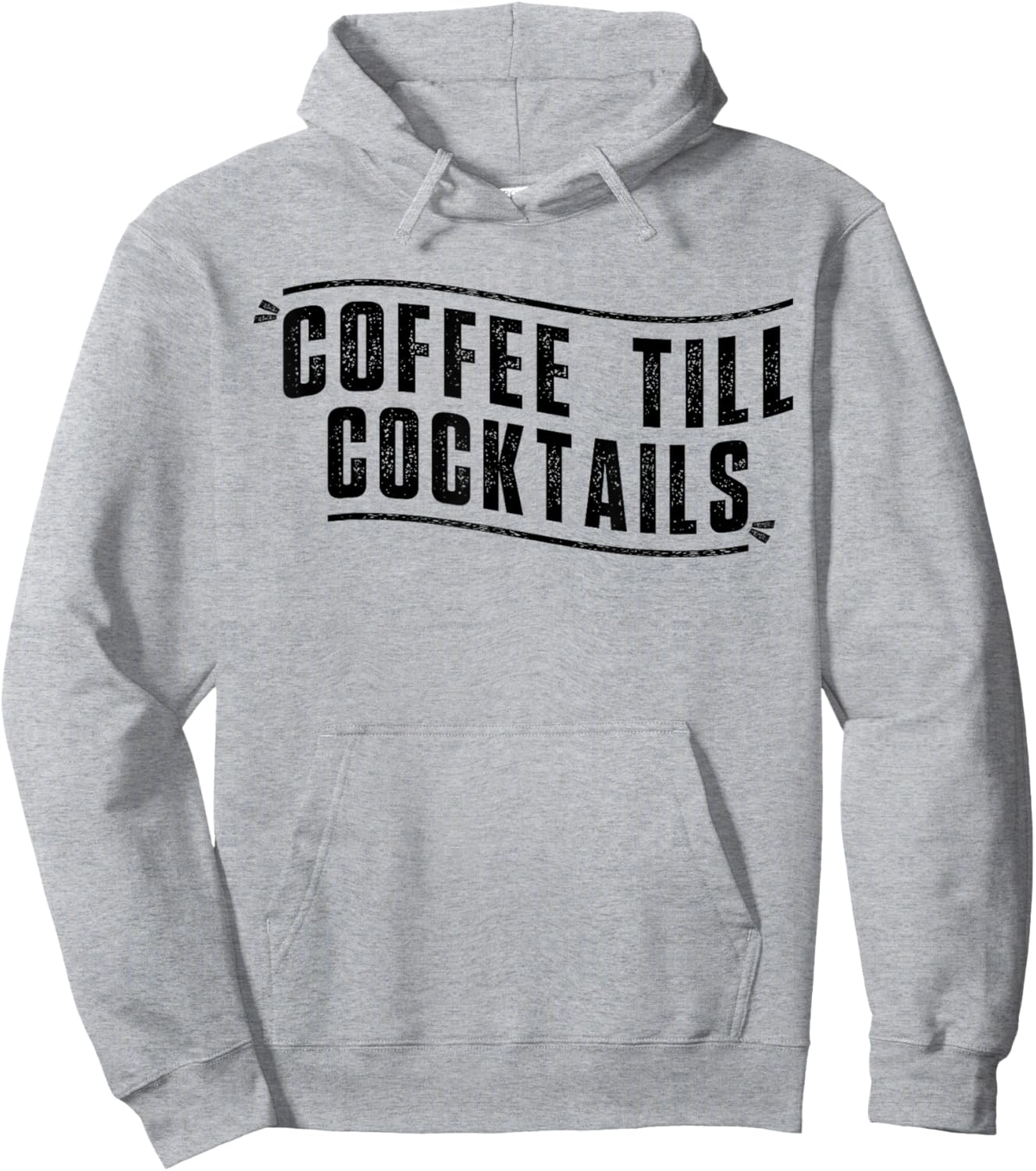 Coffee Till Cocktails Hoodie - Hoodie | Ash