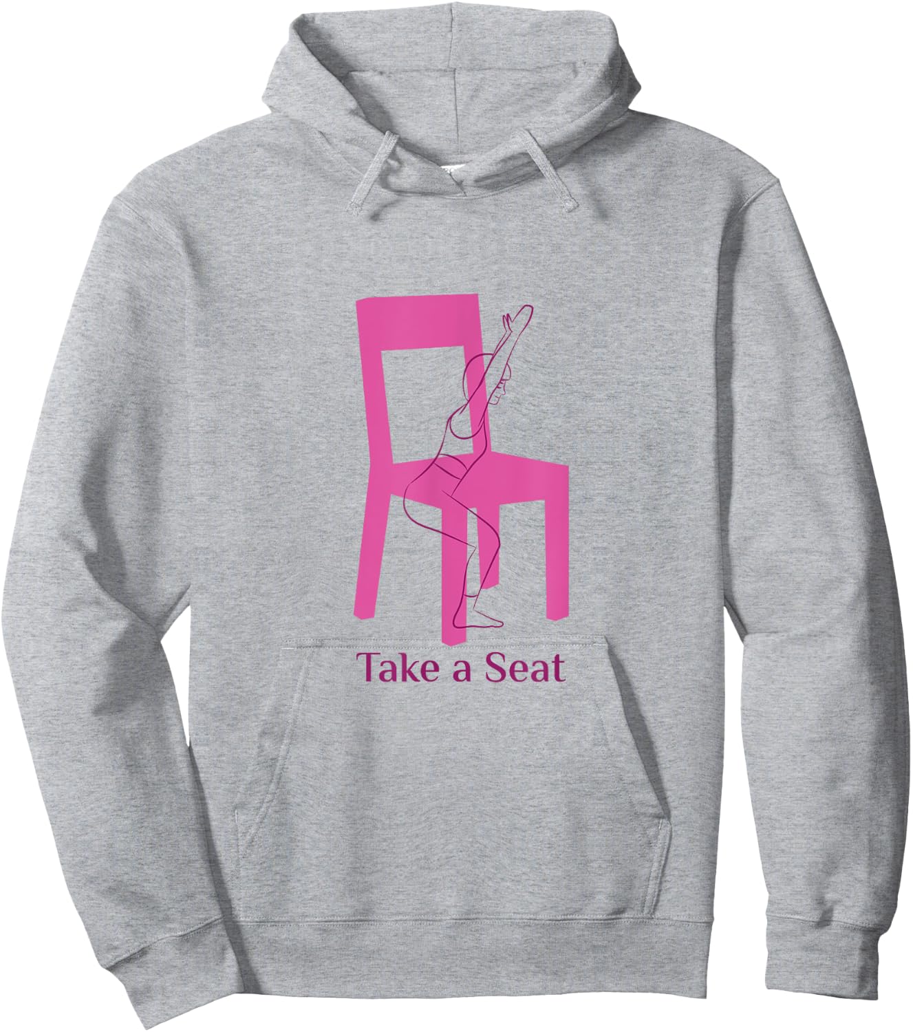 Asana Yoga Poses Chair Pose Utkatasana Funny Women Yogini Hoodie - Hoodie | Ash