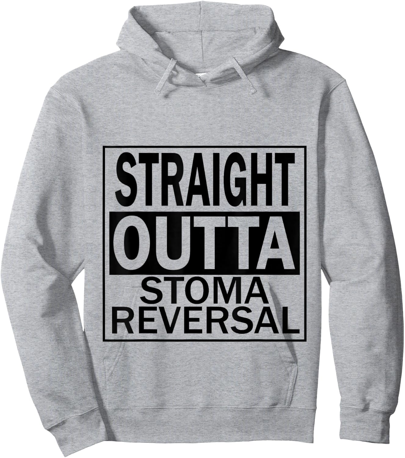 Ostomy Funny Straight Outta Stoma Reversal Bag Leaks Hernia Hoodie - Hoodie | Ash