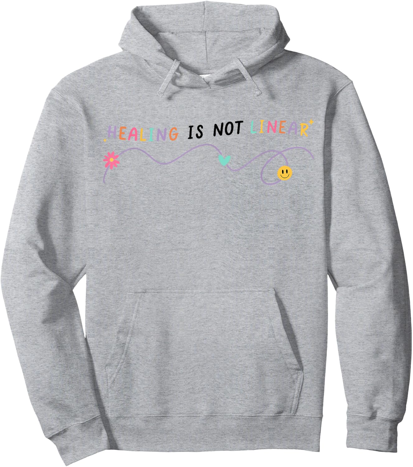 Healing Is Not Linear Hoodie - Hoodie | Ash