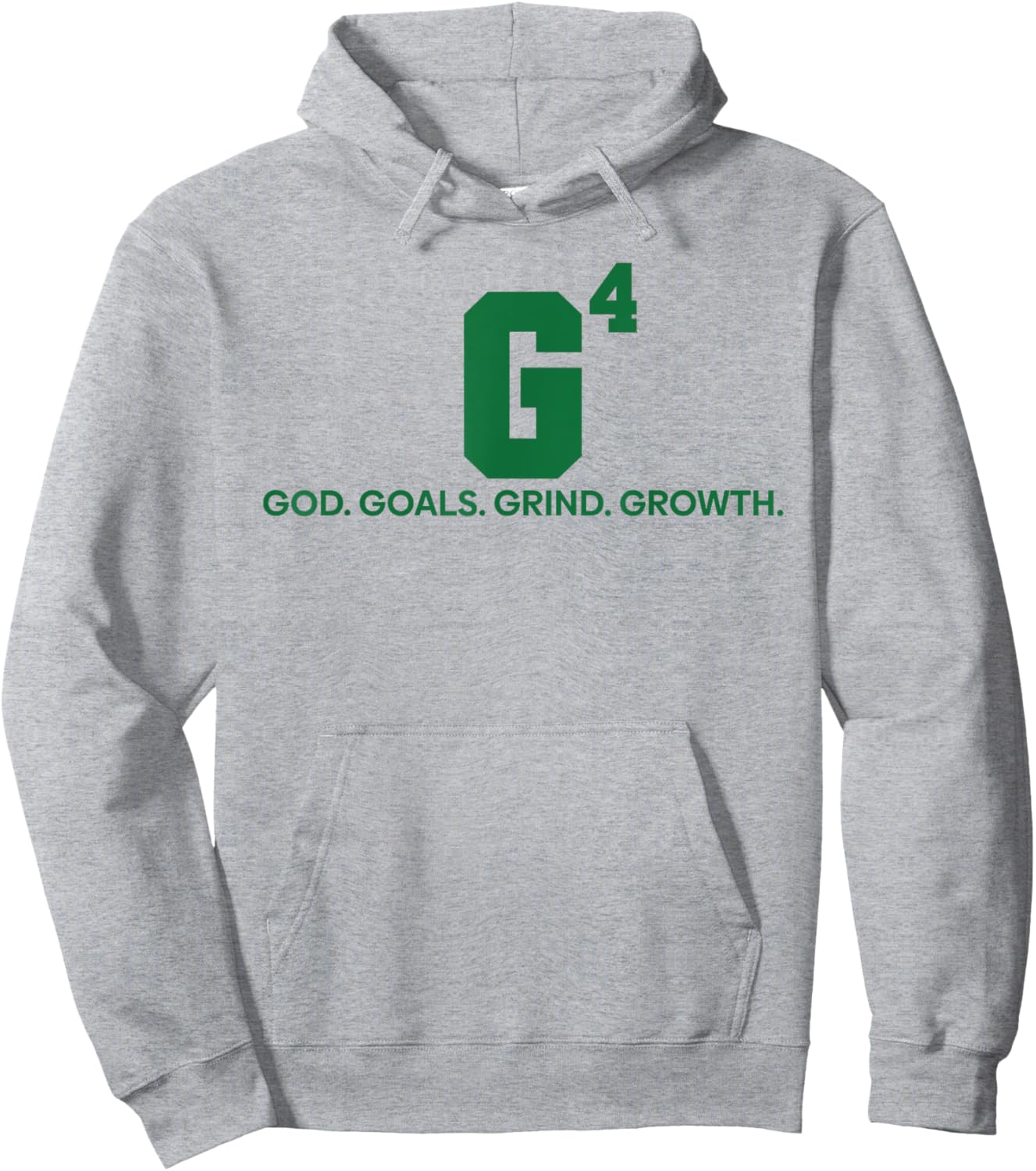 G4 God Goals Grind Growth Funny Christian Hoodie - Hoodie | Ash
