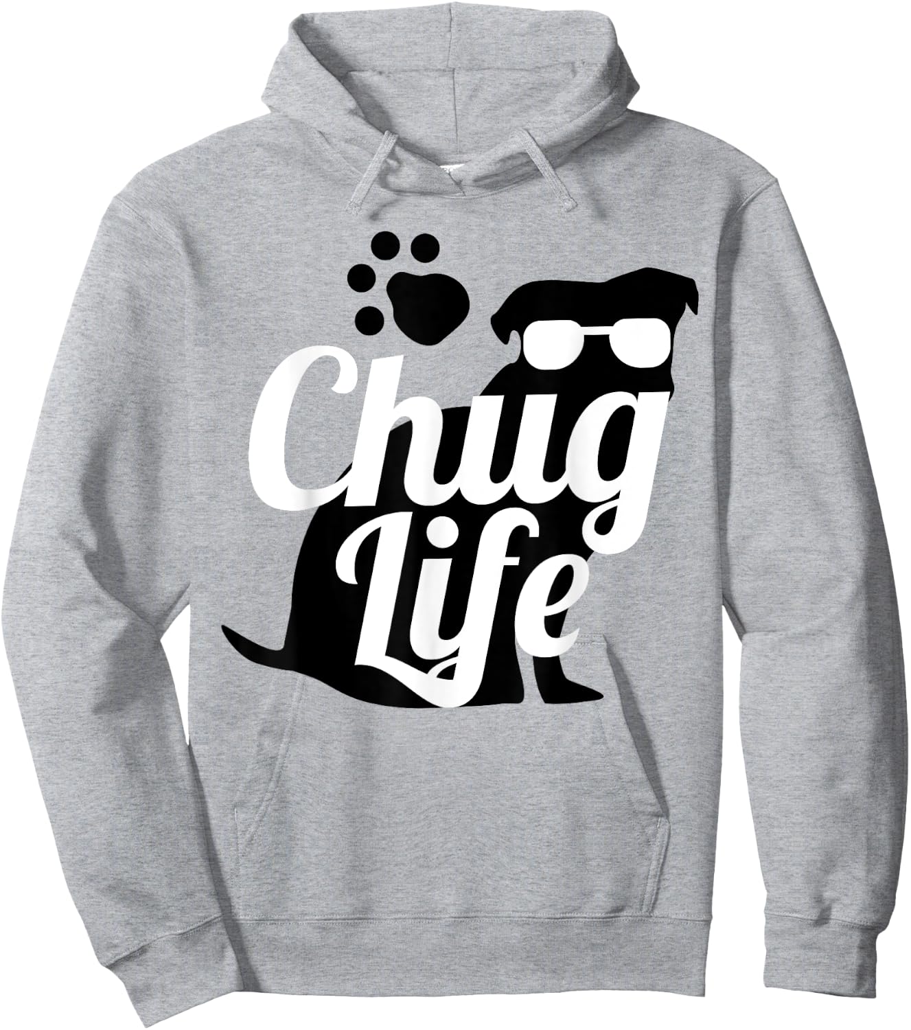 Chug Life Shirt Funny Cute Dog Animal Lover Design Gift Men Women Girls Kids Hoodie - Hoodie | Ash