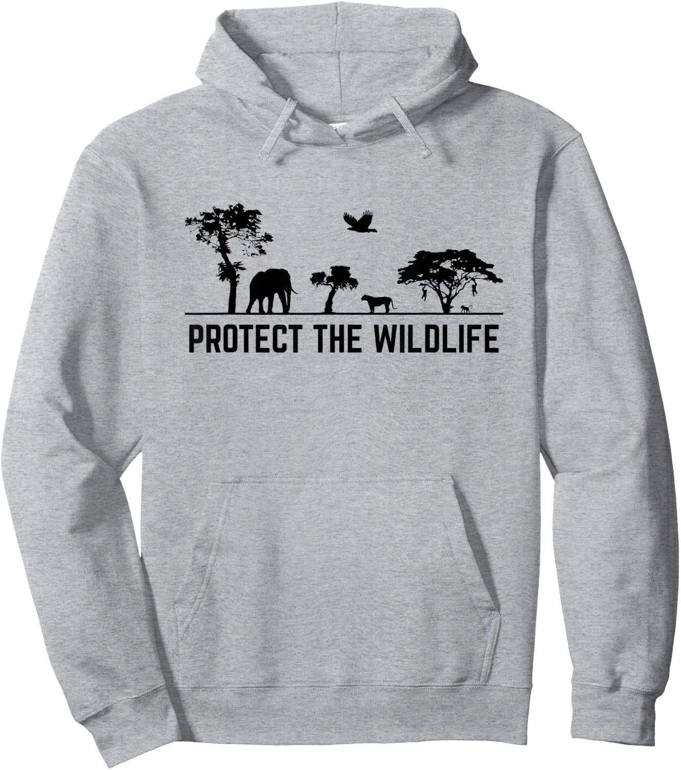 Protect Wildlife Safari Animal Conservancy Nature Earth Day Hoodie - Hoodie | Ash