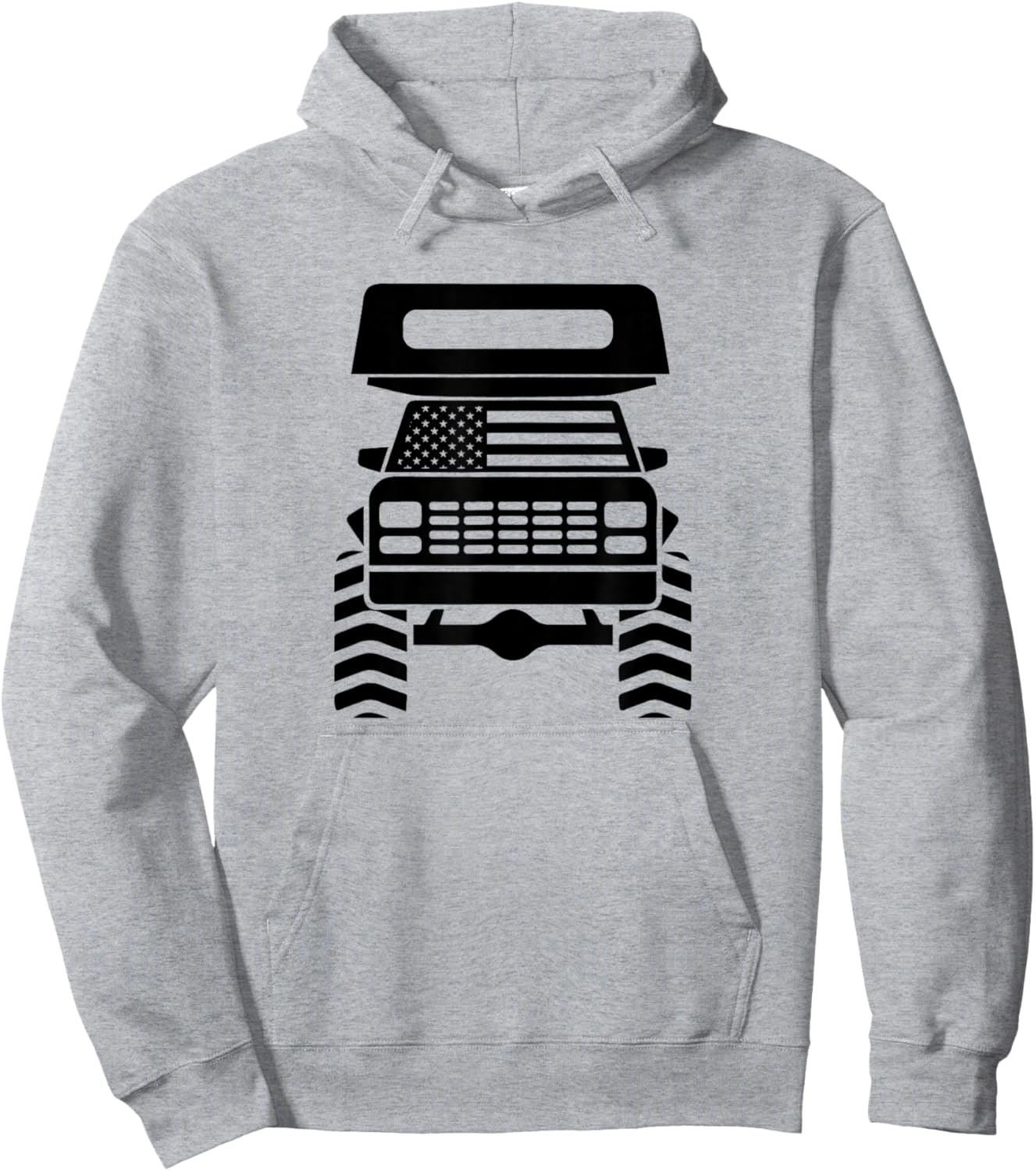 Truck Camper Slide-in Cabover Pickup Flatbed Camper RV Hoodie - Hoodie | Ash