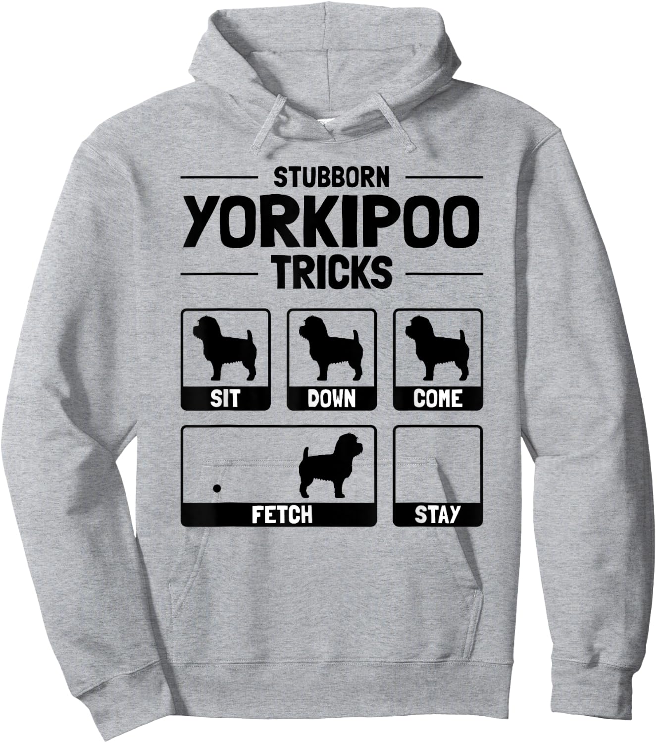 Hilarious Yorkipoo Dog Owner Meme Dog Training Men Women Kids Hoodie - Hoodie | Ash