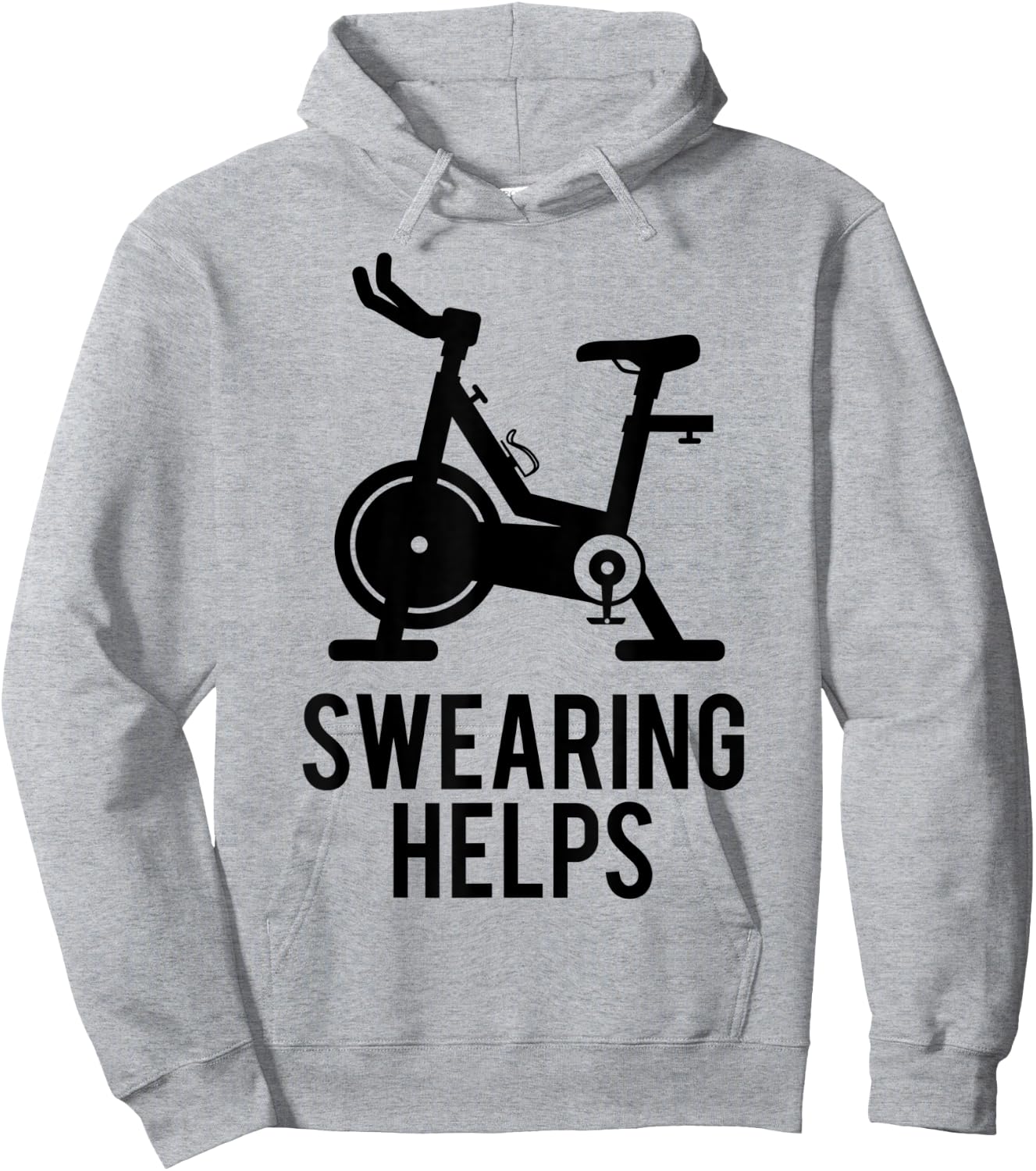 Funny Spin Class Swearing Helps Spinning Gift Gym Fitness Hoodie - Hoodie | Ash
