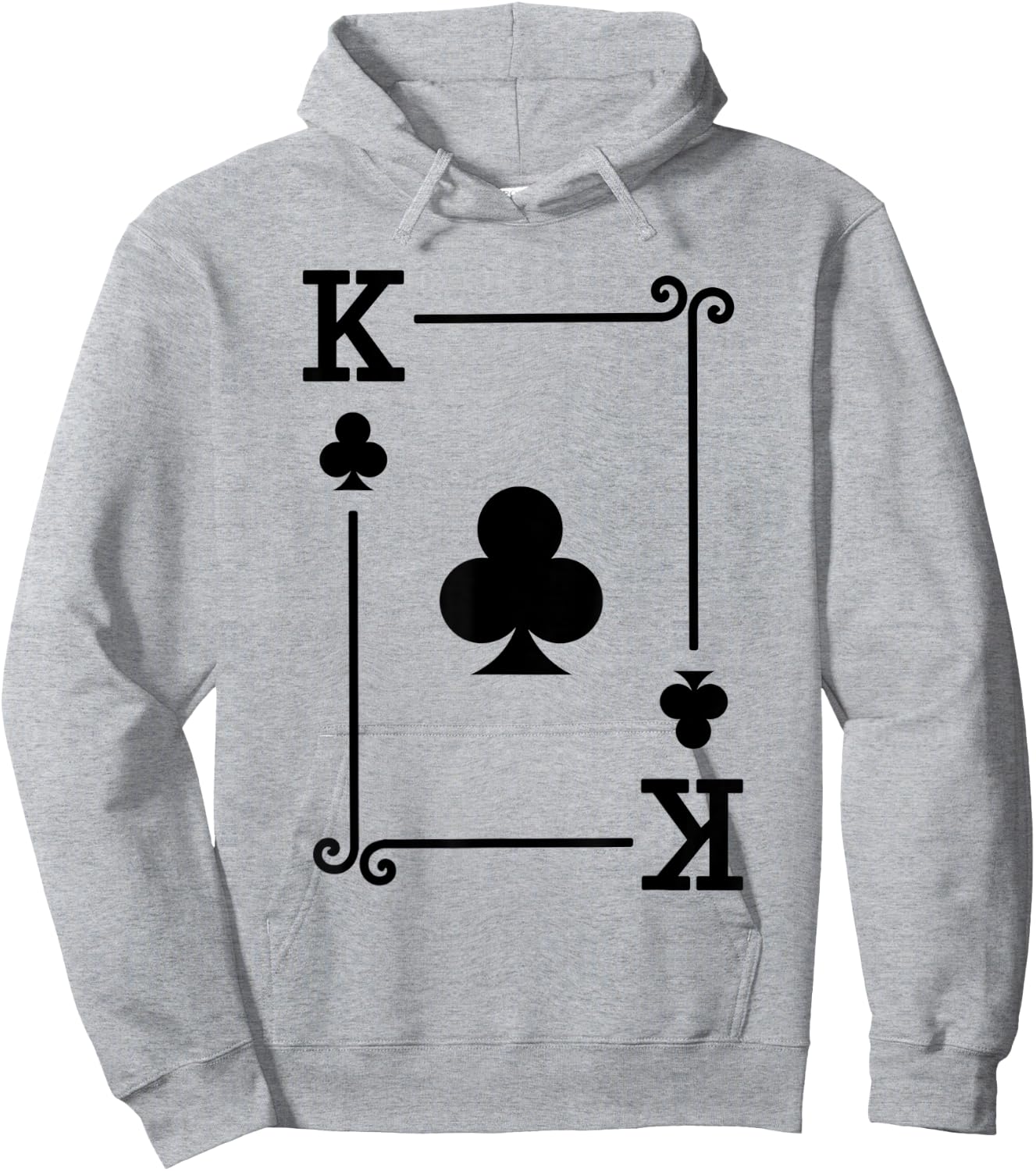 Playing Cards Costume - Clubs Card Suit - King Clubs Hoodie - Hoodie | Ash