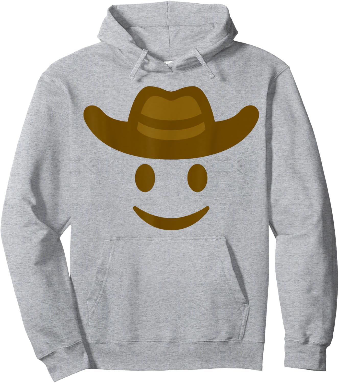 Cowboy Hat Emoticon Face Yeehaw Gift Cowboy Lovers Hoodie - Hoodie | Ash
