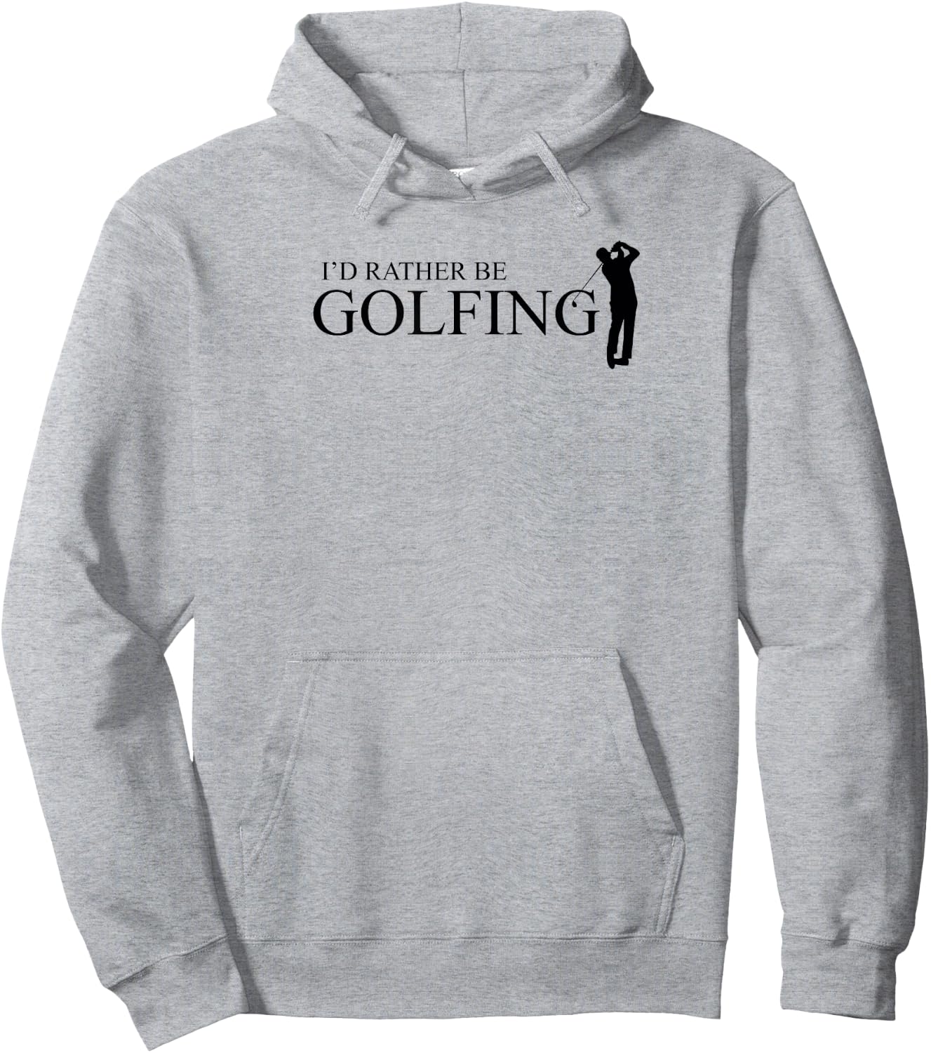 SDsportsLOGOS -Adults Olive Green Classic Short Sleeve I'd Rather Be Golfing Funny Golf Humor Design Hoodie - Hoodie | Ash