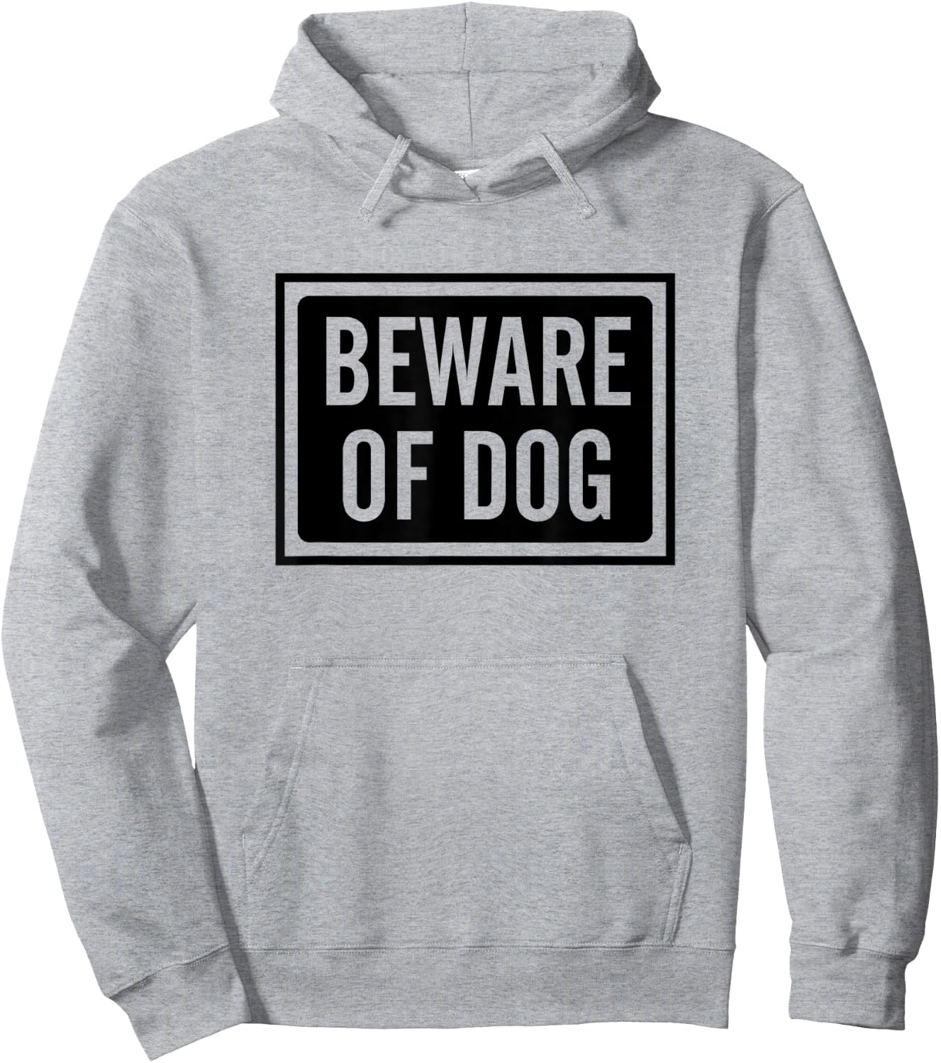 Beware of Dog sign logo Hoodie - Hoodie | Ash