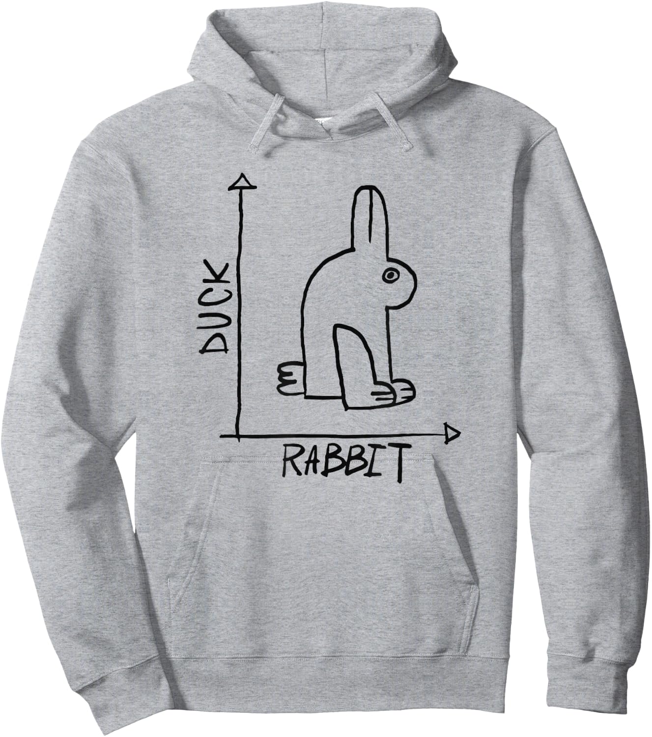 Funny Science Nerd Duck Rabbit Physics Math Geek Gift Short Sleeve Hoodie - Hoodie | Ash