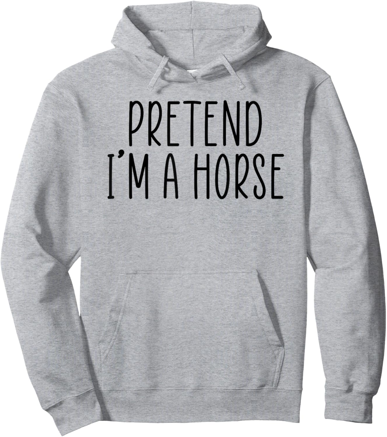 Funny Easy Lazy Halloween Pretend I'm A Horse Costume Hoodie - Hoodie | Ash