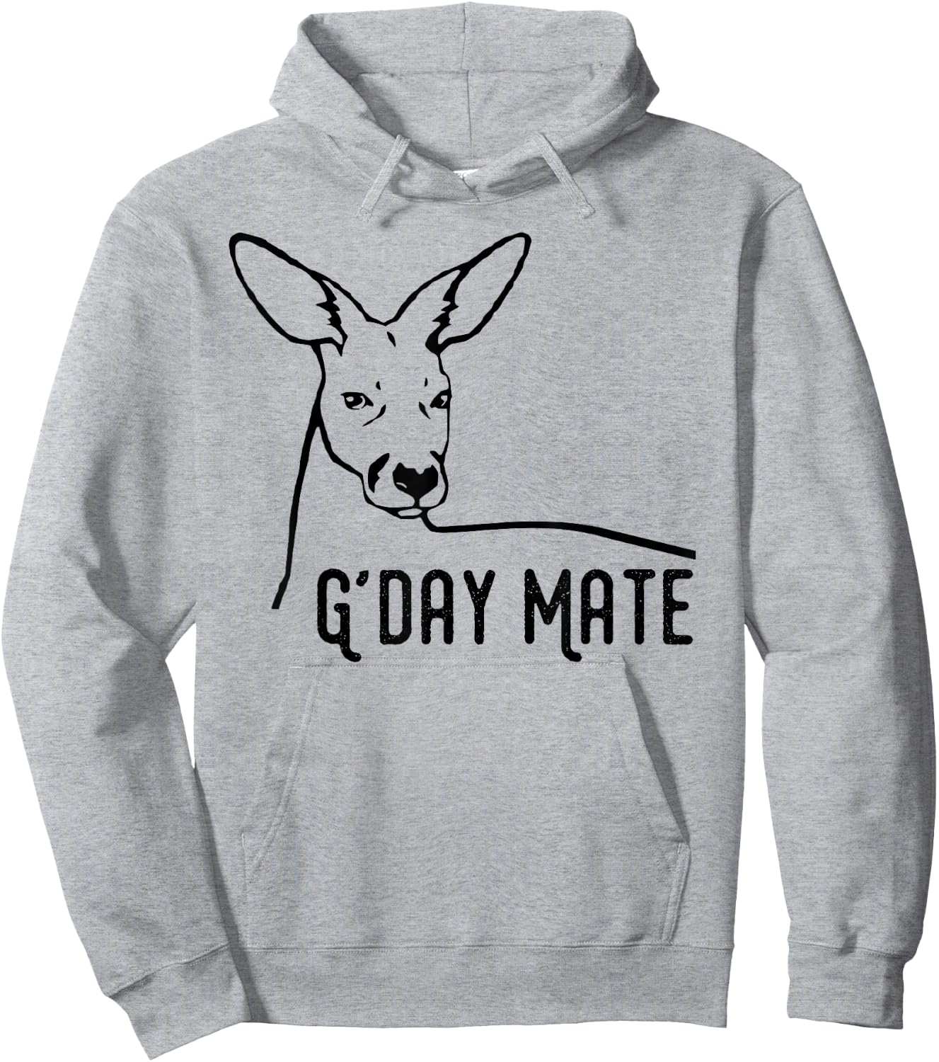 Australia G'Day Mate Shirt Funny Kangaroo Australian Symbol Hoodie - Hoodie | Ash