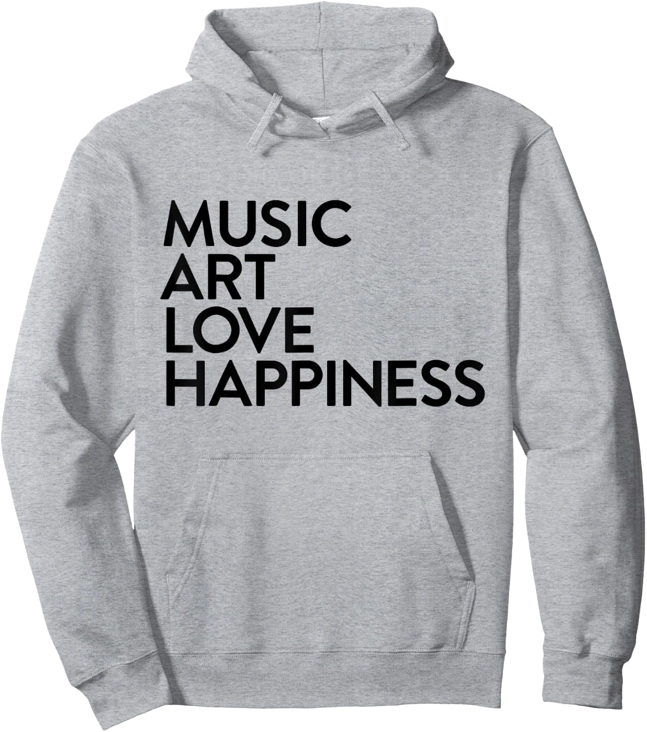 Music Art Love Happiness Hoodie - Hoodie | Ash