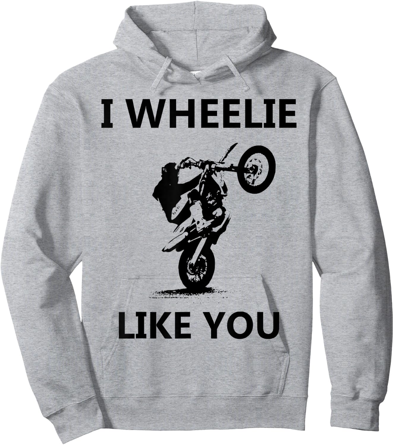 Wheelie Like You Valentines Day Biker Motorcycle Gift Hoodie - Hoodie | Ash