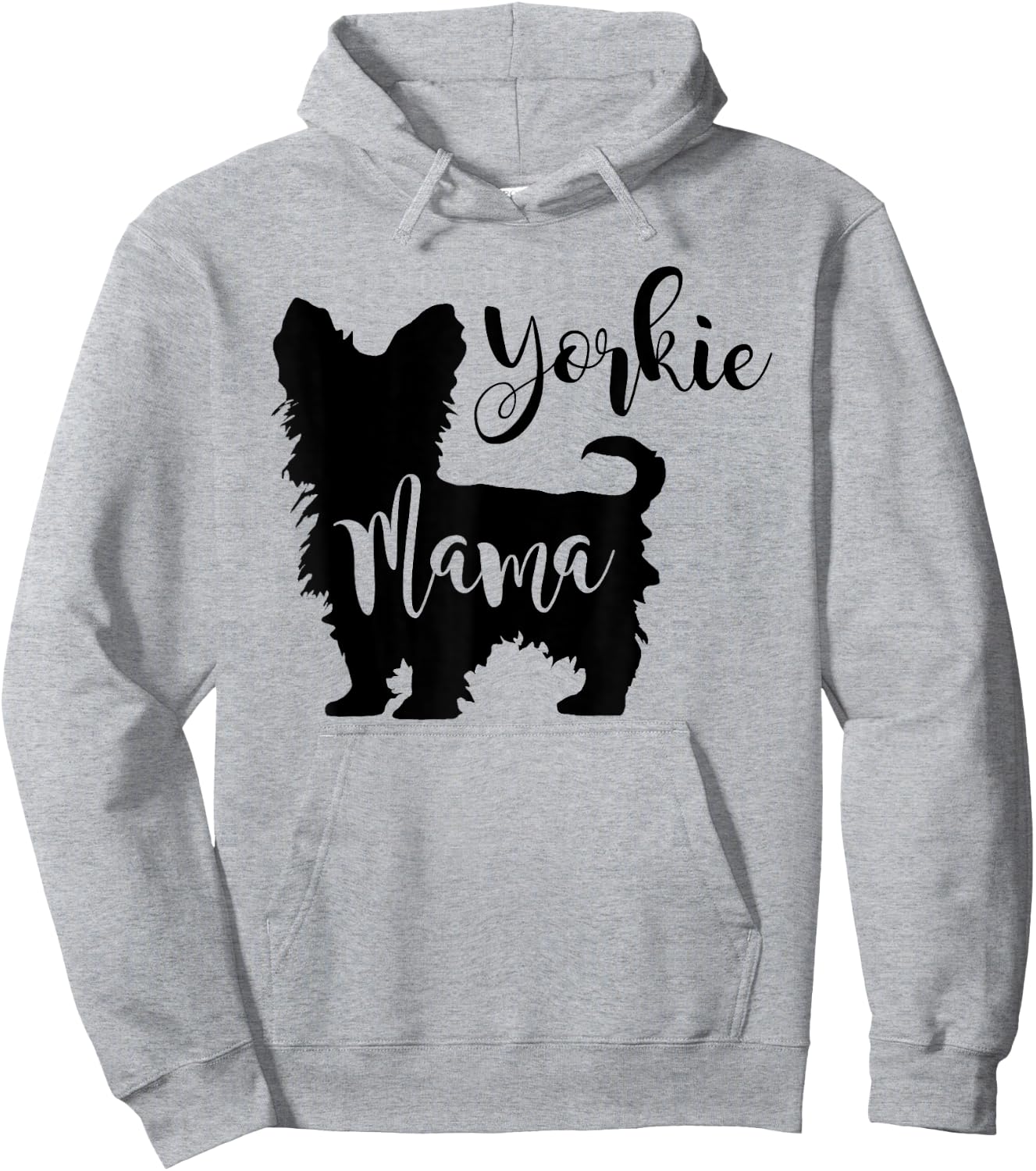 Yorkie Mama Profile Yorkshire Terrier Fun Dog Mom Gift Men Women Girls Kids Hoodie - Hoodie | Ash