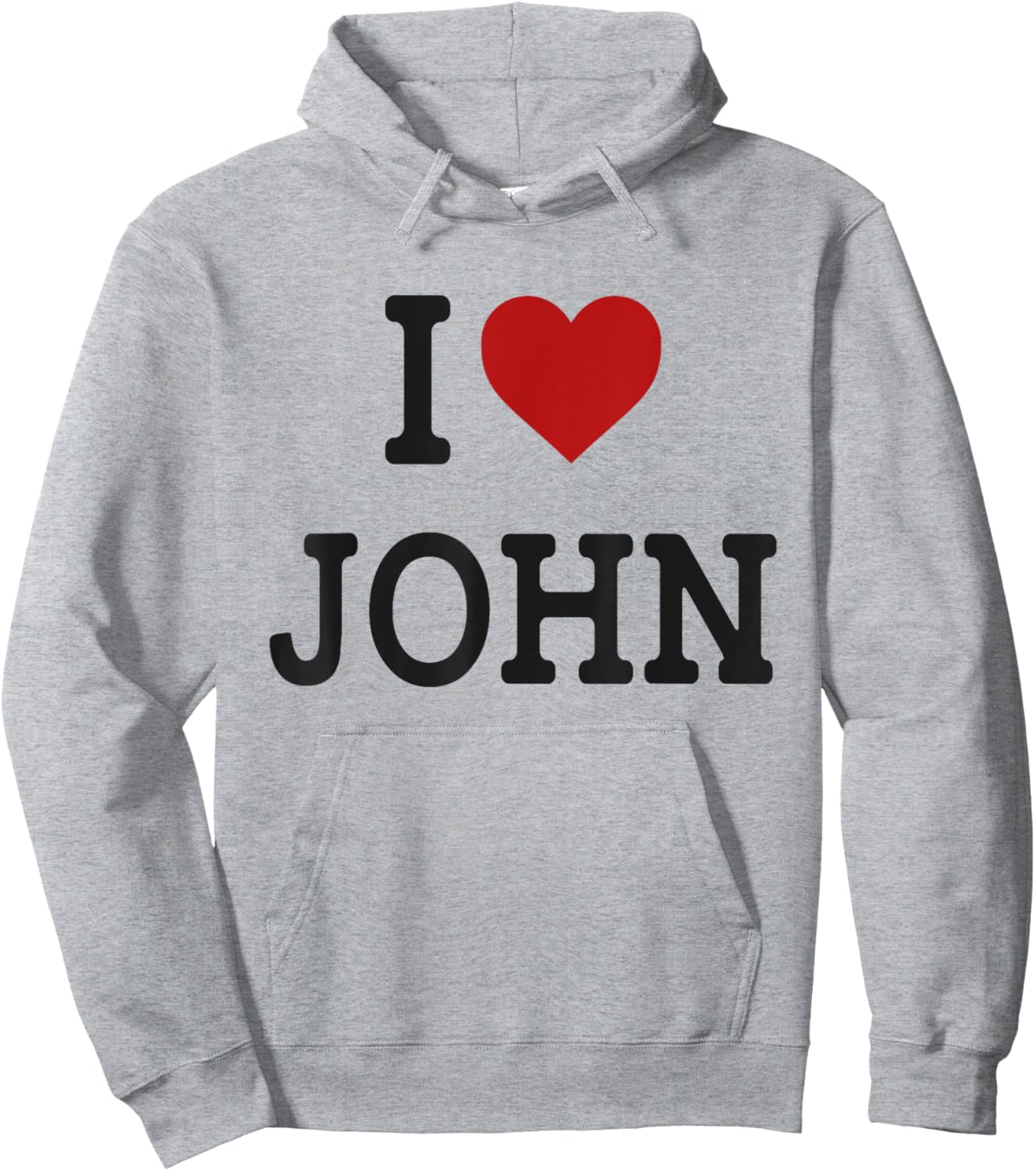 I Heart John - I Love John - Funny Gift John Hoodie - Hoodie | Ash