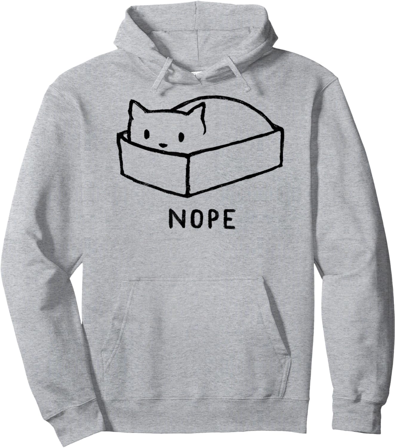 Threadless Fox Shiver Nope Cat Nap Graphic Hoodie - Hoodie | Ash