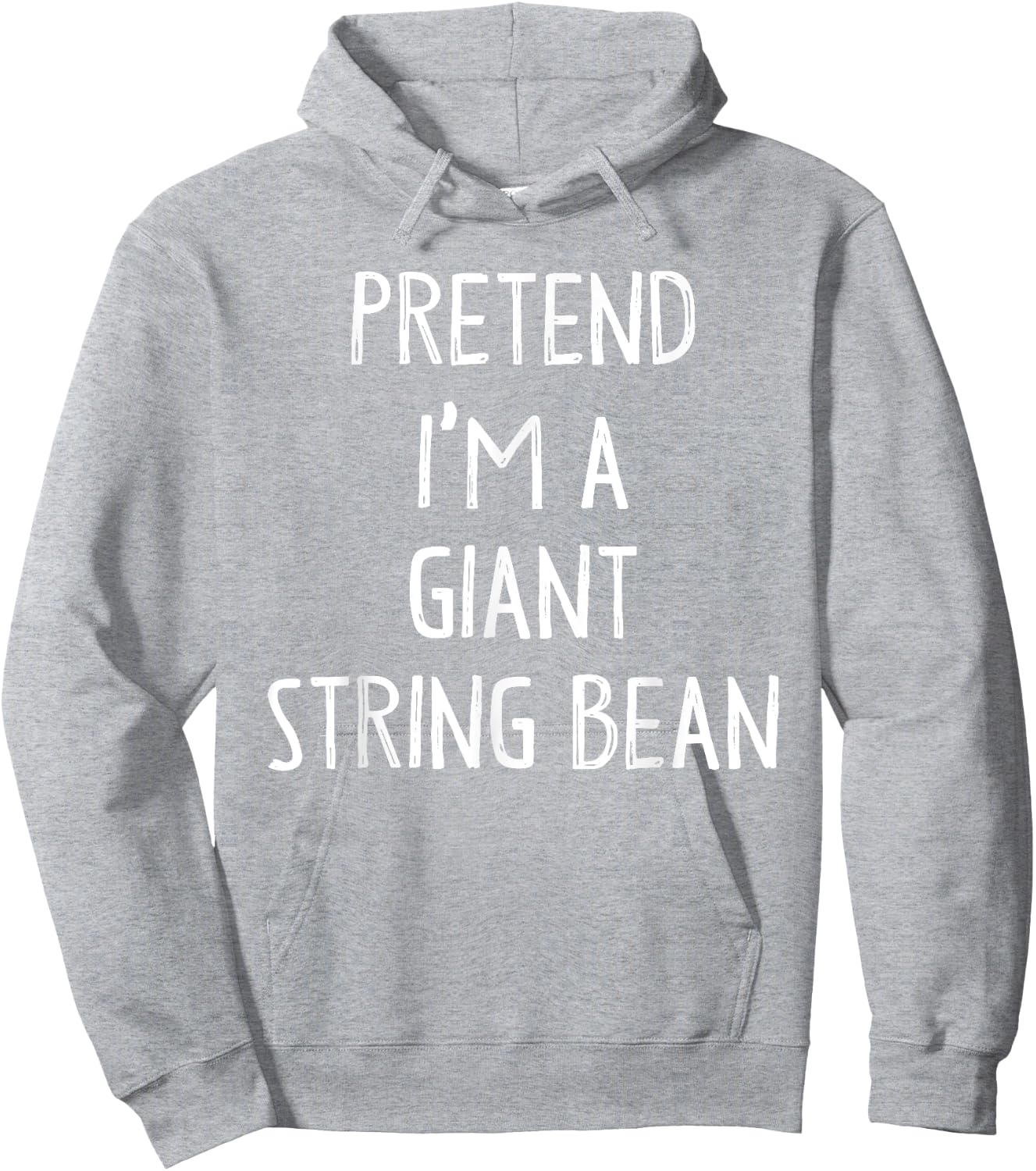 Pretend I'm A Giant String Bean Costume Lazy Easy Halloween Hoodie - Hoodie | Ash