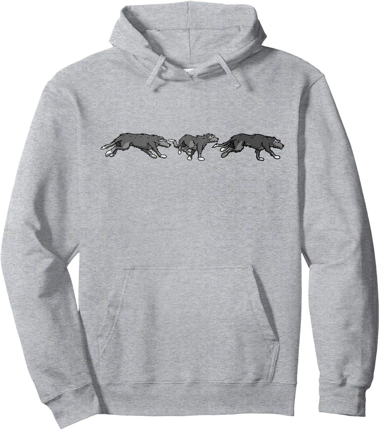Wolfhounds Running Hoodie - Hoodie | Ash