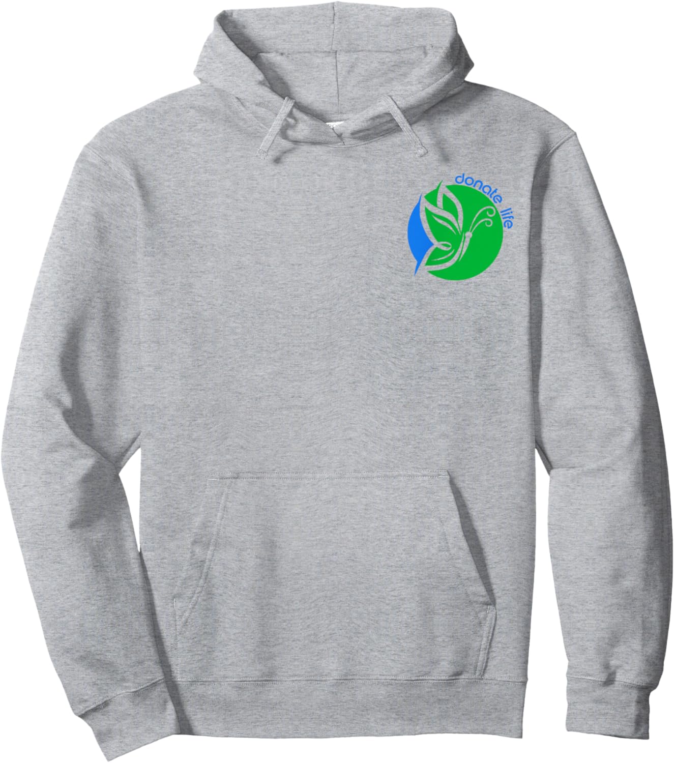 Organ Donor Awareness a Butterfly and Organ Donation Logo Hoodie - Hoodie | Ash