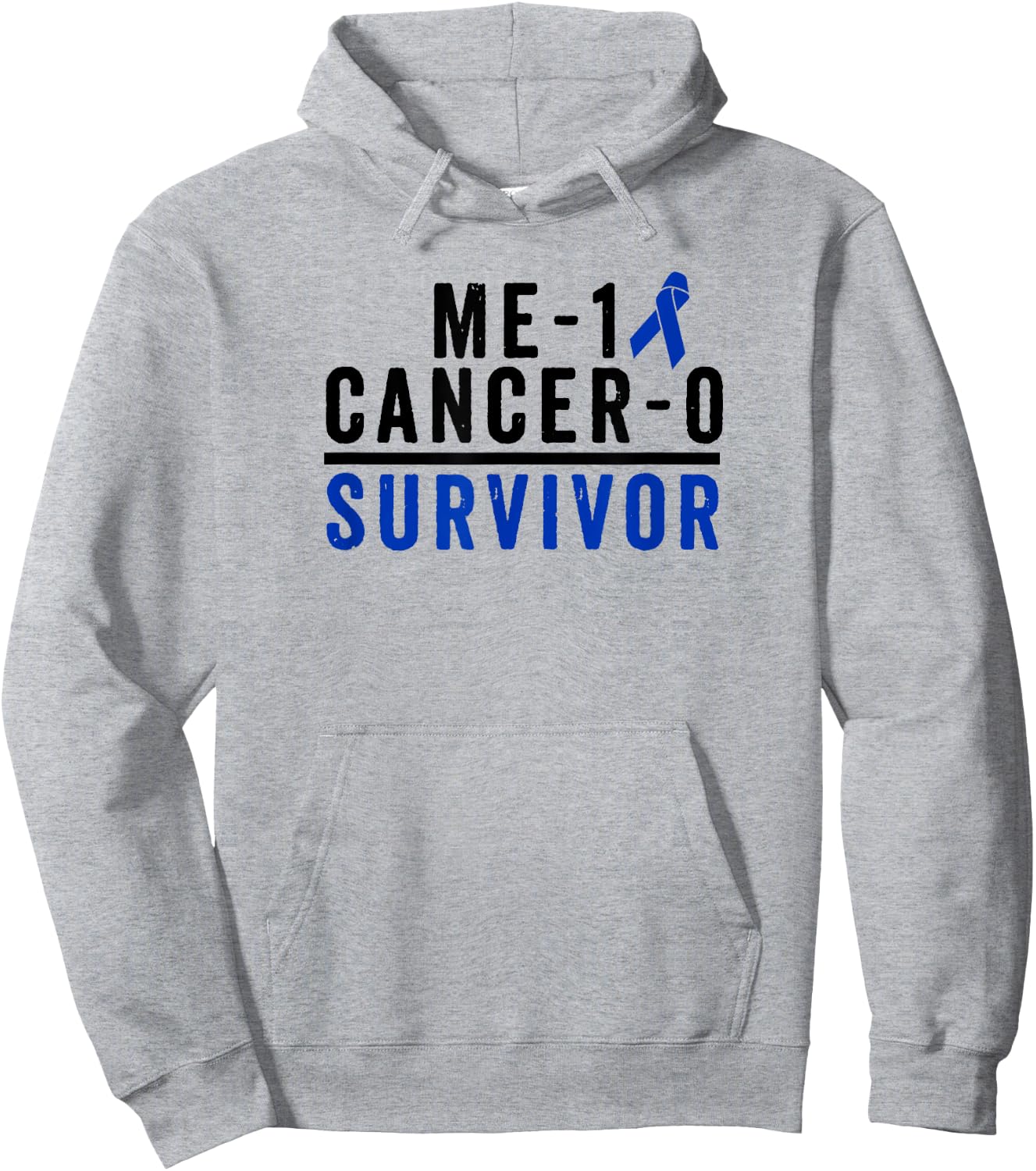 Colon Cancer Survivor Shirt Awareness Dark Blue Ribbon Gift Hoodie - Hoodie | Ash