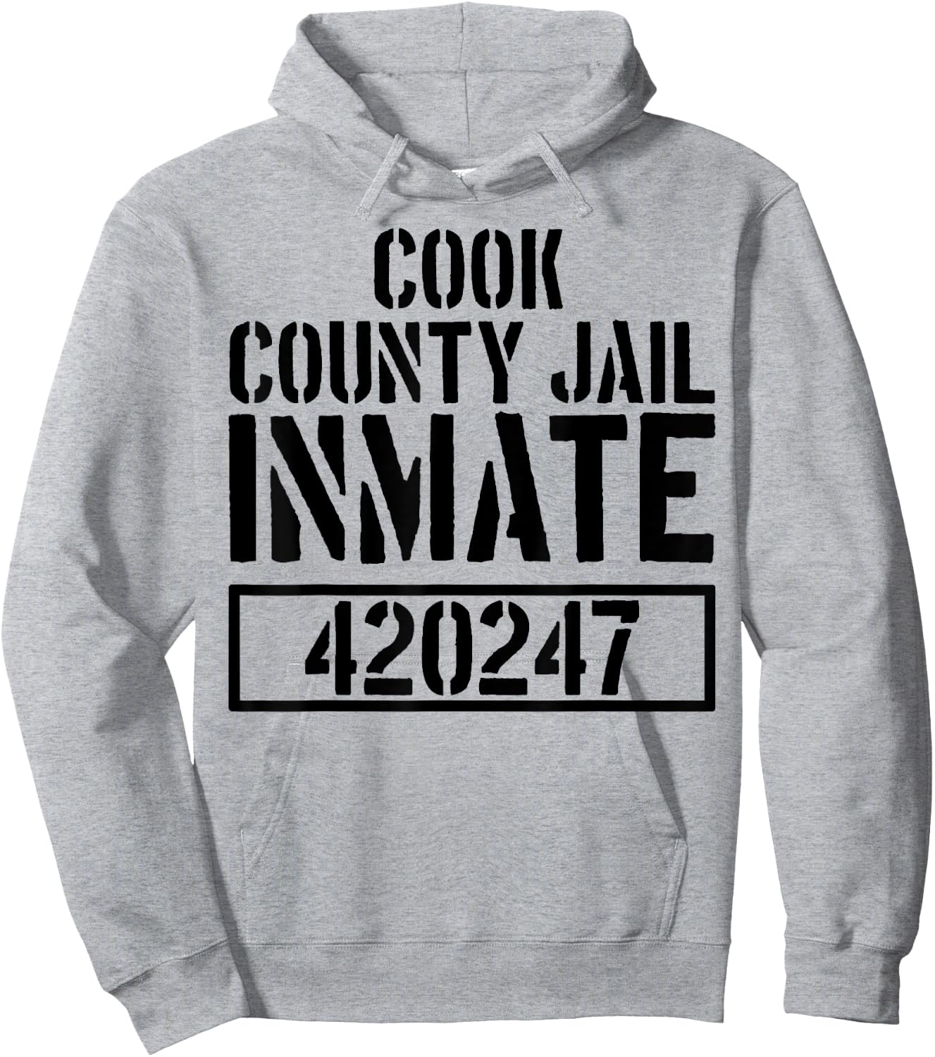 Cook County Jail Inmate T Shirt - Prison Halloween Costume Hoodie - Hoodie | Ash