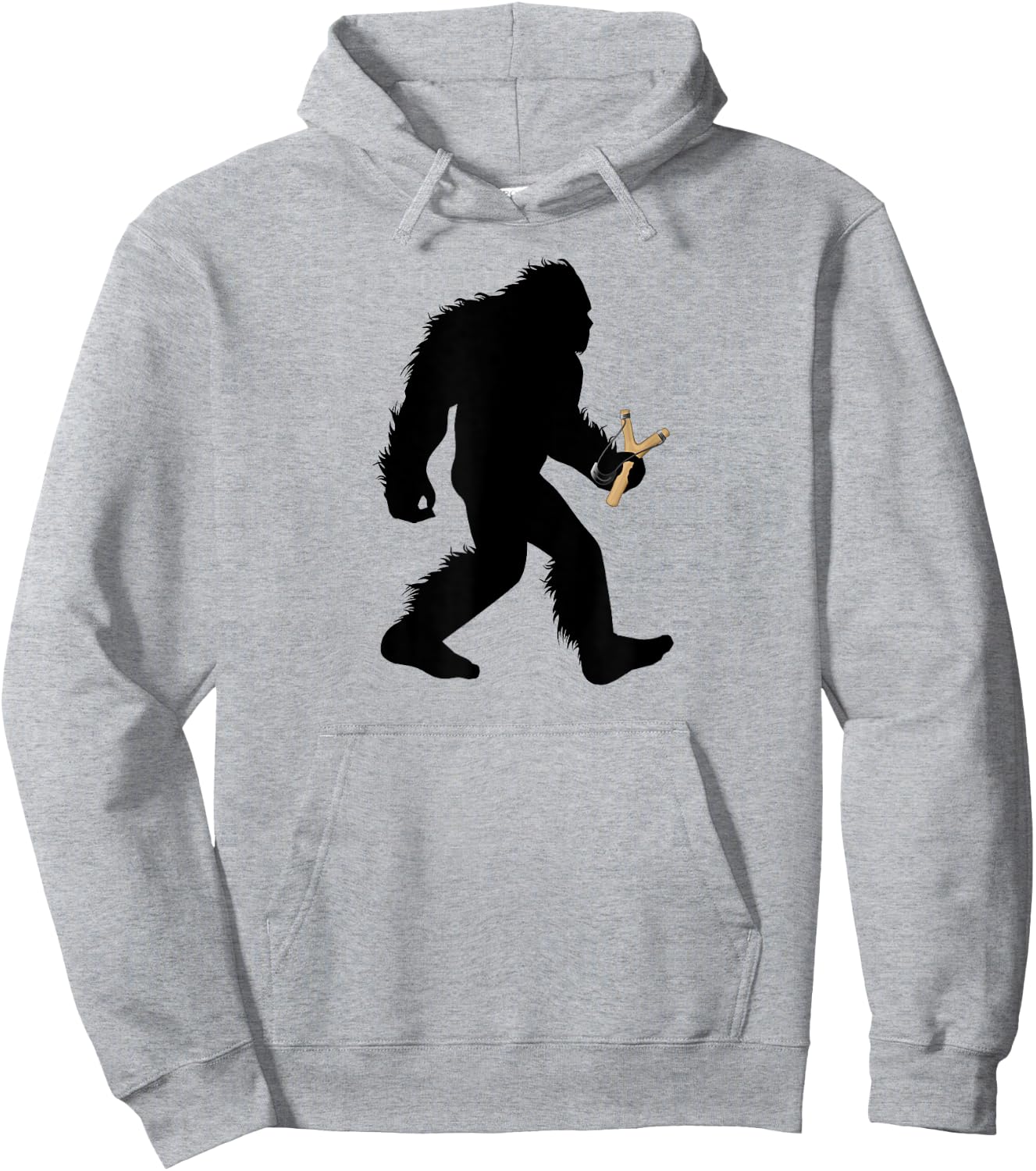 Bigfoot Slingshot , Sasquatch Slingshotting Gift Hoodie - Hoodie | Ash