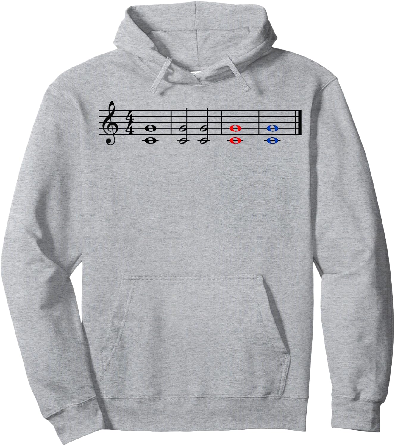One Fifth Two Fifth Red Fifth Blue Fifth Music Teacher Men Women Hoodie - Hoodie | Ash
