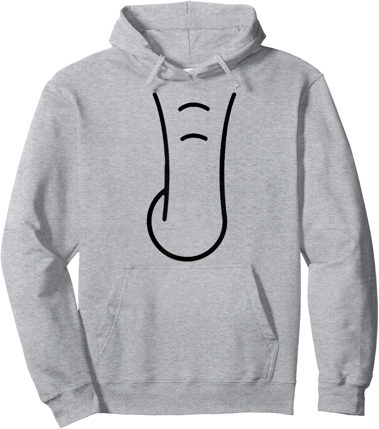 Elephant Trunk Funny Animal Simple Lazy Elephant Costume Hoodie - Hoodie | Ash