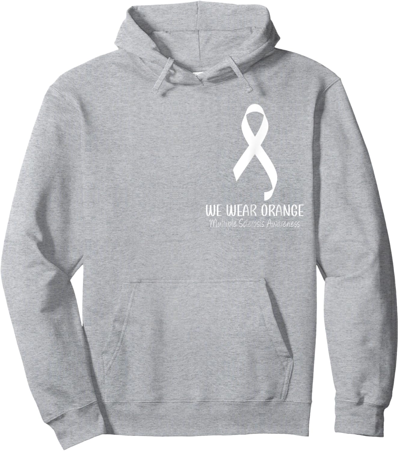 Heart I Wear Orange For Multiple Sclerosis Awareness Month Hoodie - Hoodie | Ash