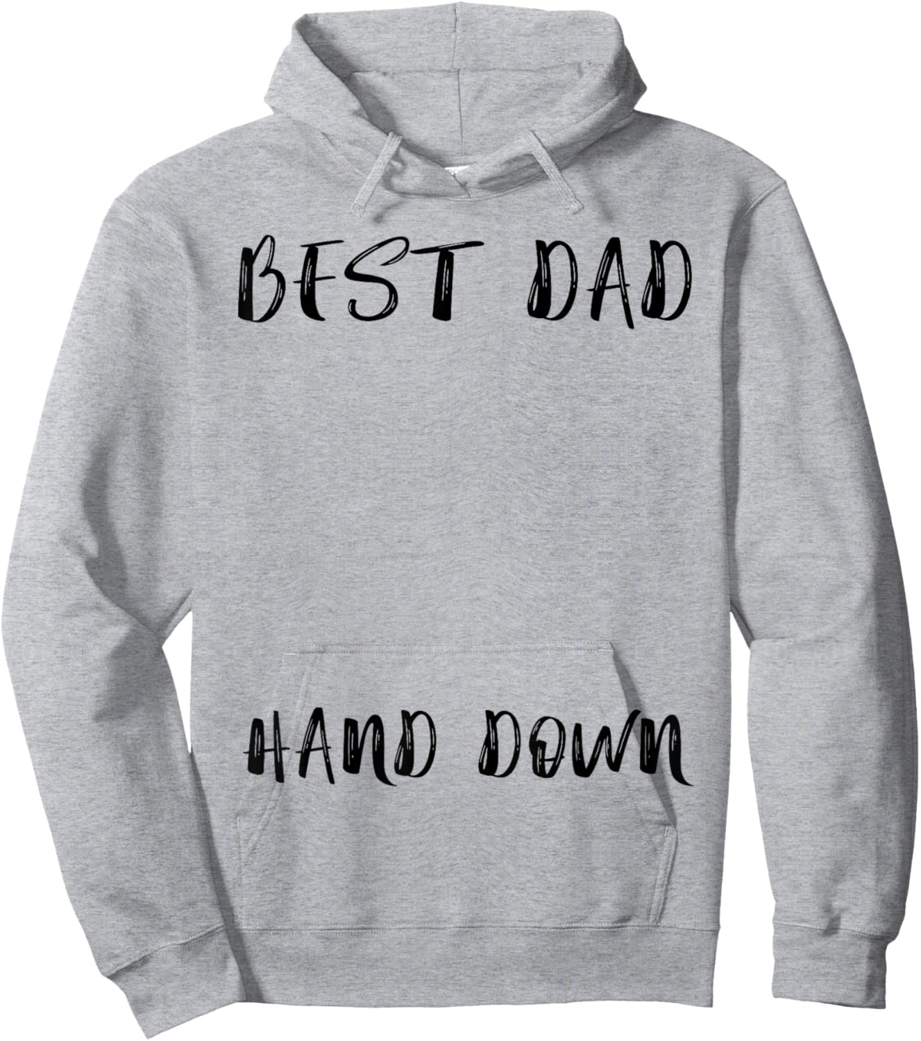 Best Dad Hands Down Kids Craft Dad Handprints Father's Day Hoodie - Hoodie | Ash