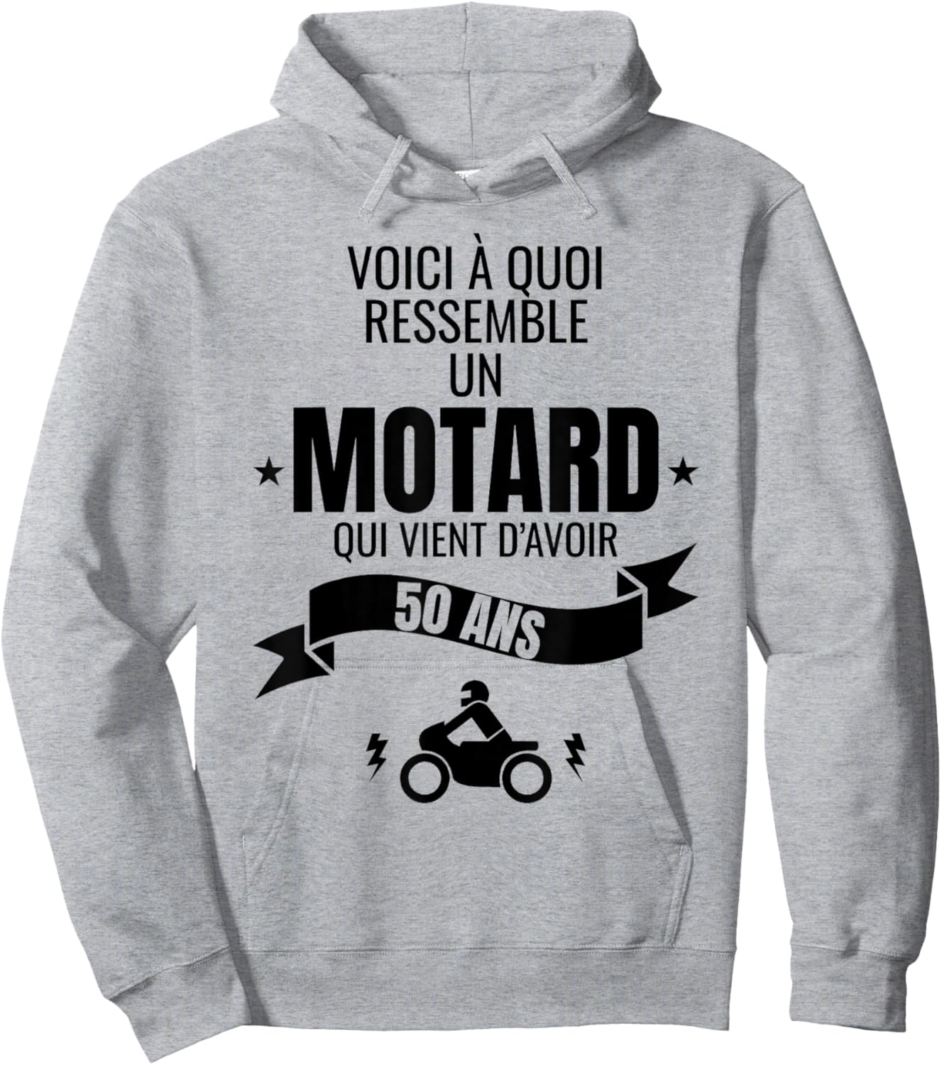 Gift for a biker humour man original 50 years Hoodie - Hoodie | Ash